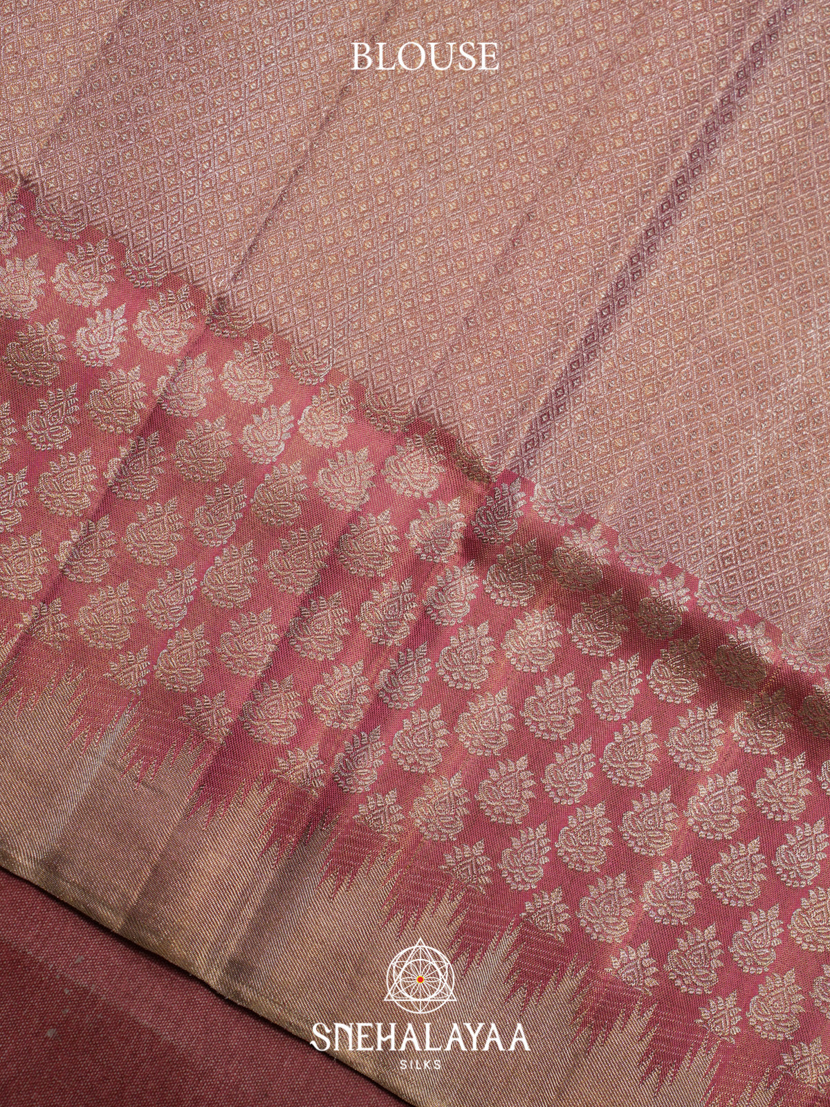 Rose Pink Kanjivaram Silk Saree