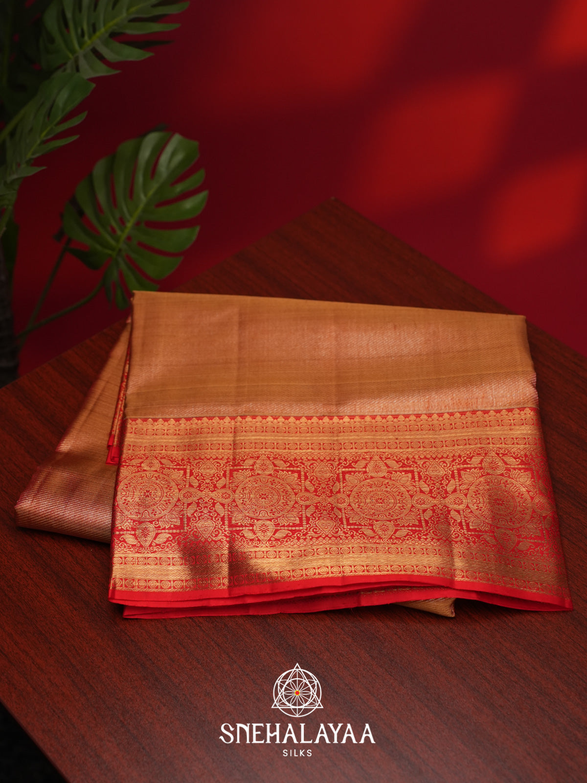 Orange Kanjivaram Silk Saree