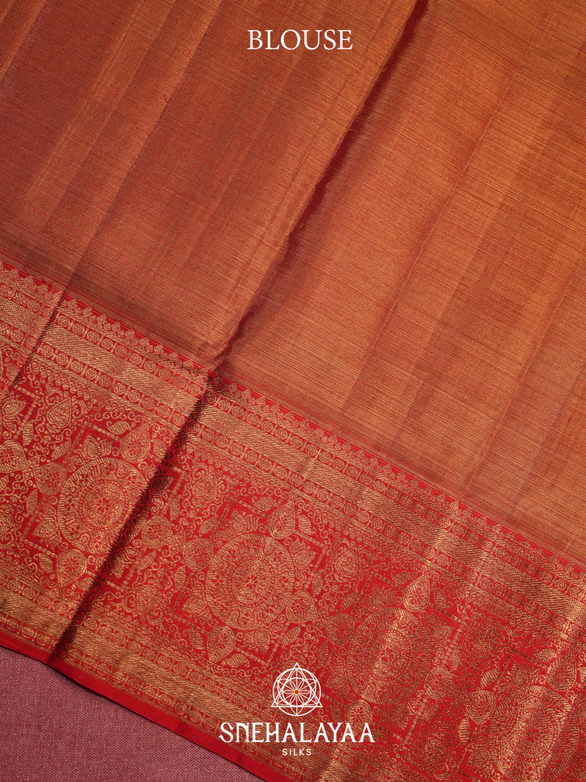 Orange Kanjivaram Silk Saree
