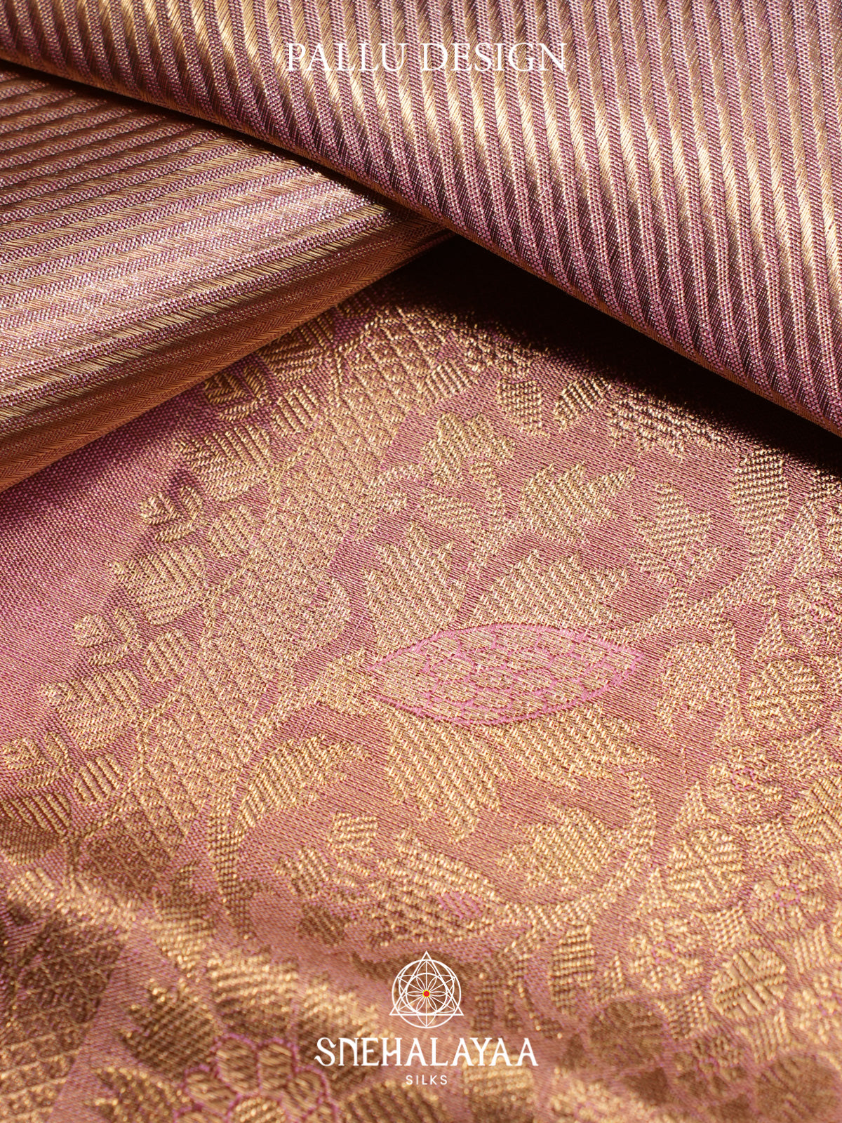Rose Pink Kanjivaram Silk Saree