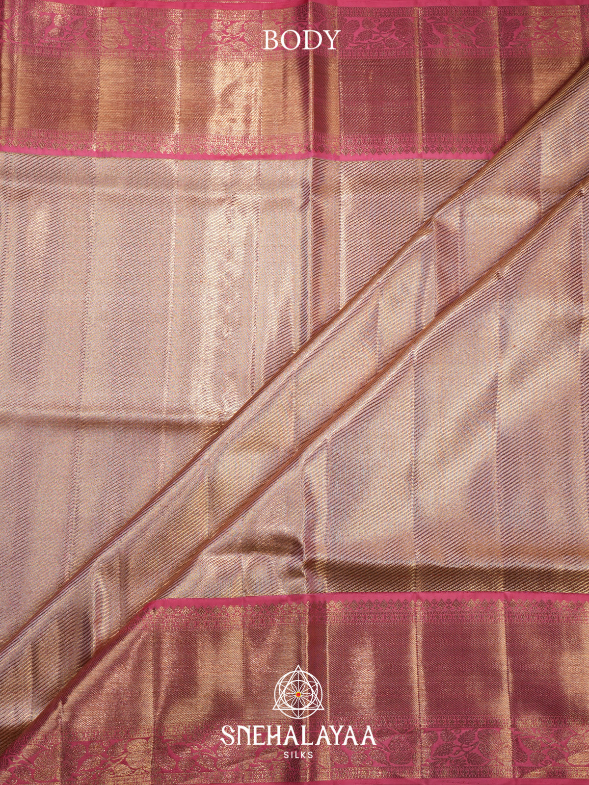 Rose Pink Kanjivaram Silk Saree