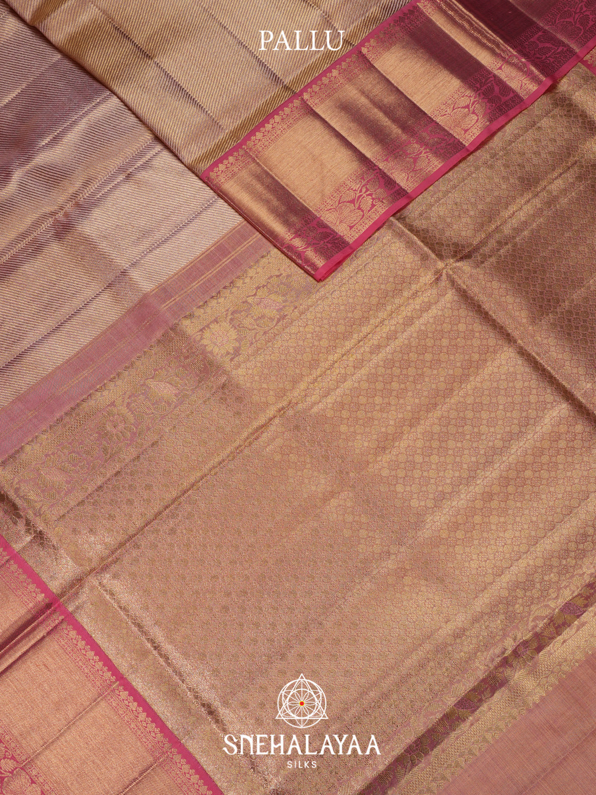 Rose Pink Kanjivaram Silk Saree