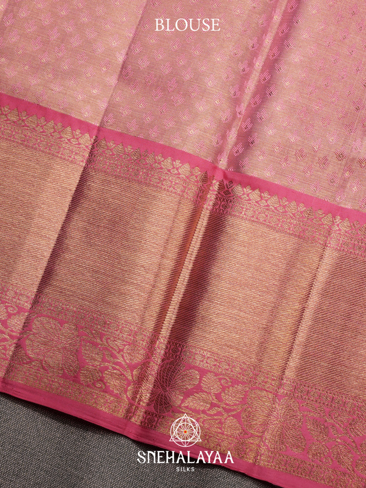 Rose Pink Kanjivaram Silk Saree