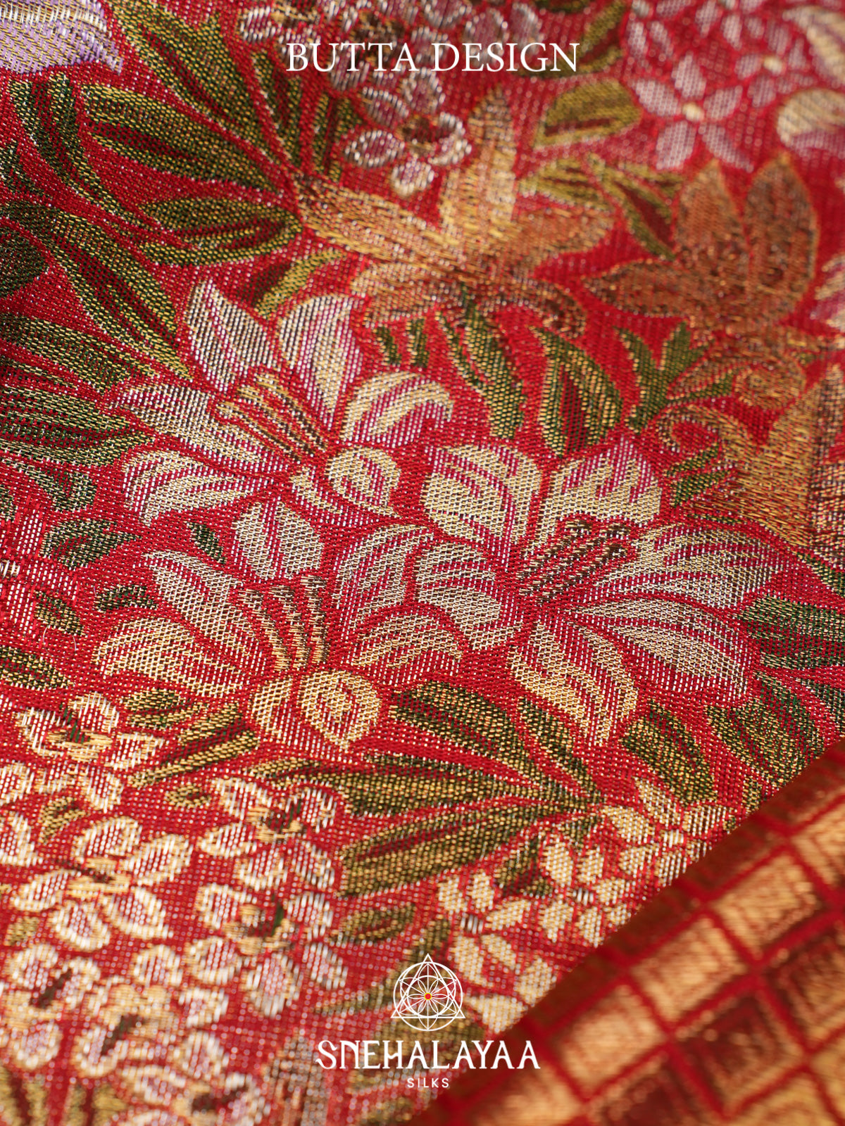 Ruby Red Kanjivaram Silk Saree