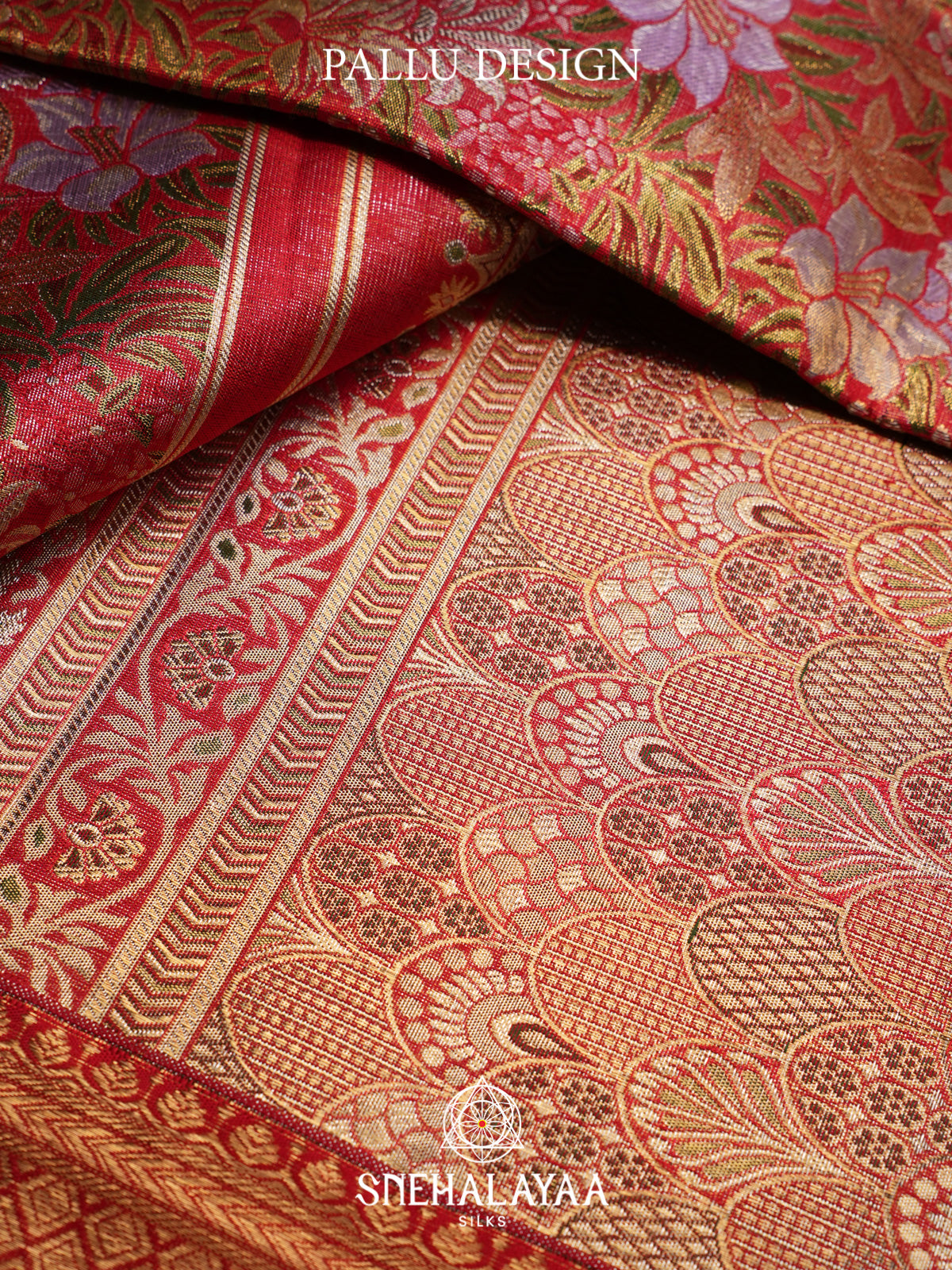 Ruby Red Kanjivaram Silk Saree