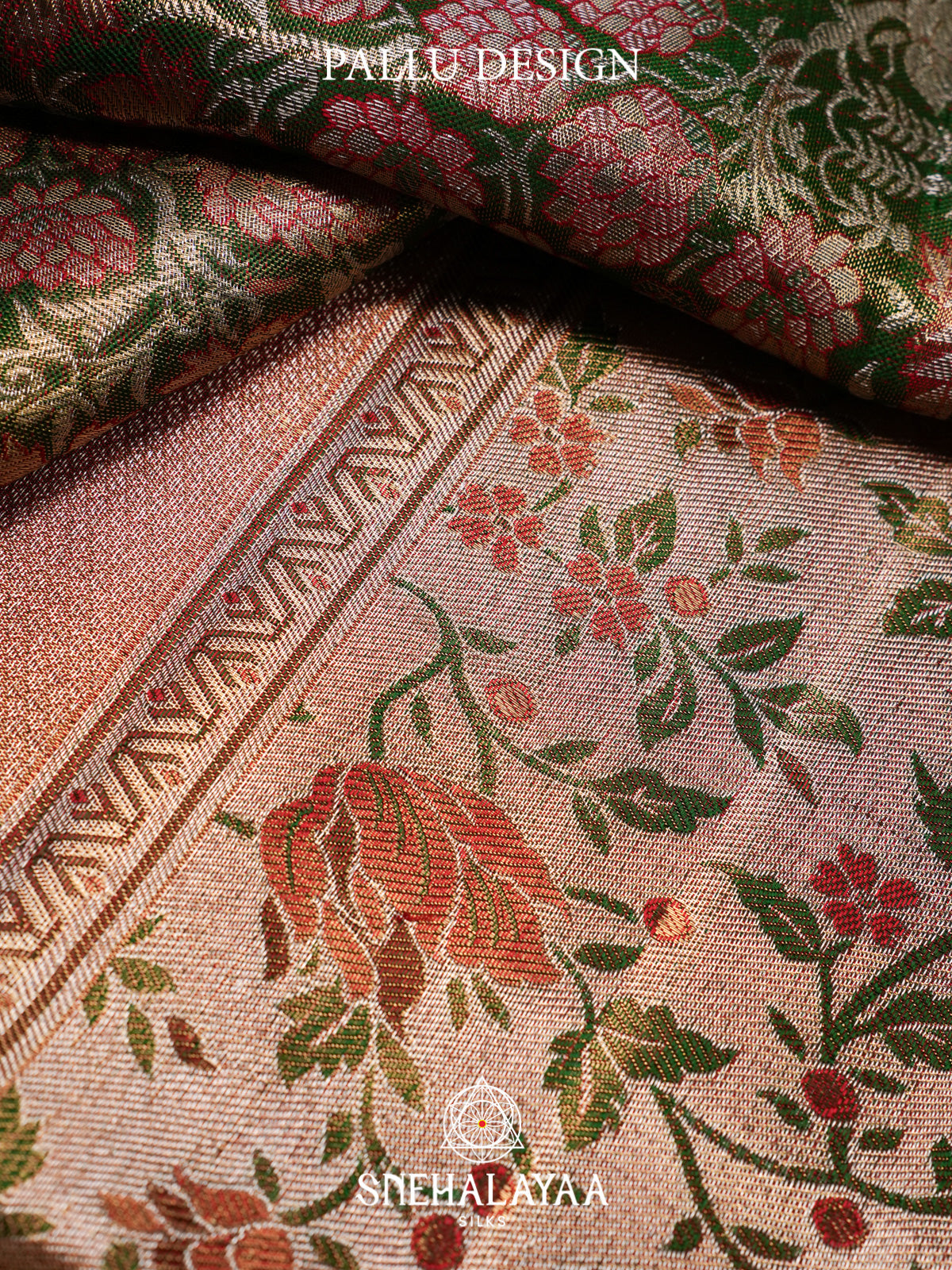 Olive Green Kanjivaram Silk Saree
