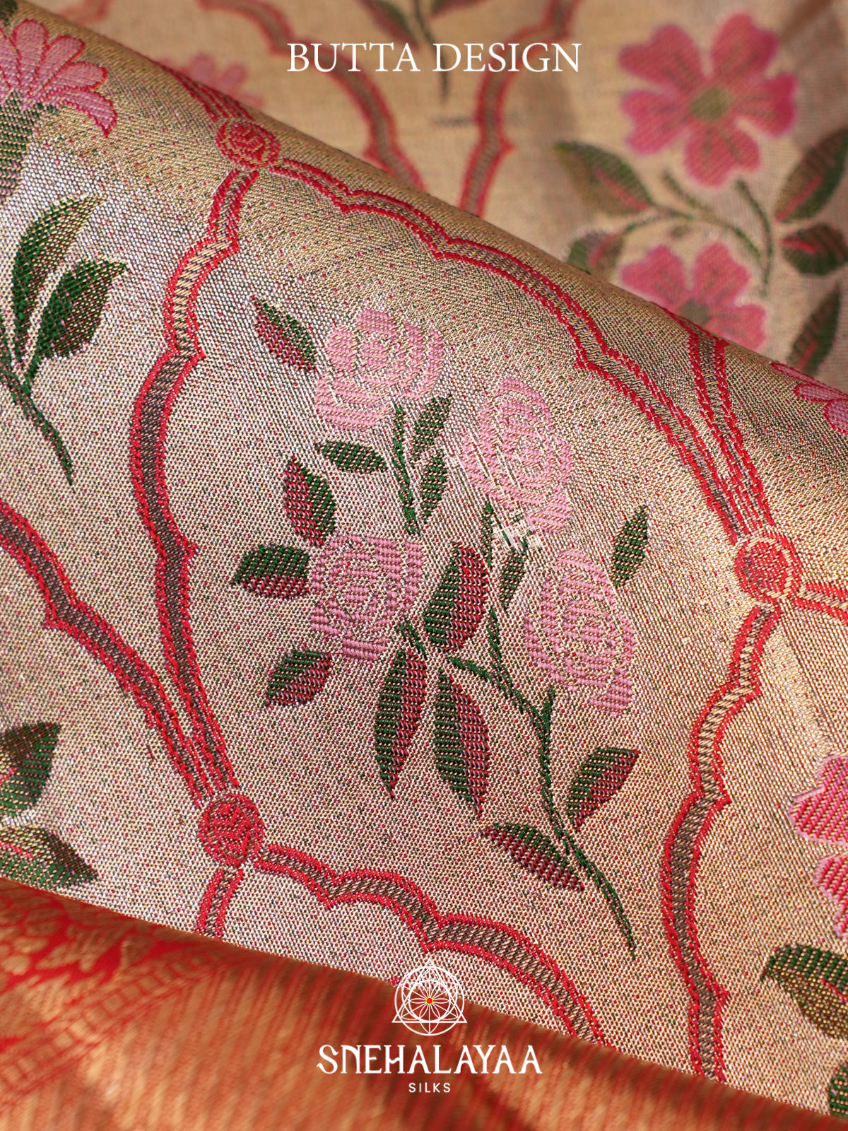 Beige Gold Kanjivaram Silk Saree