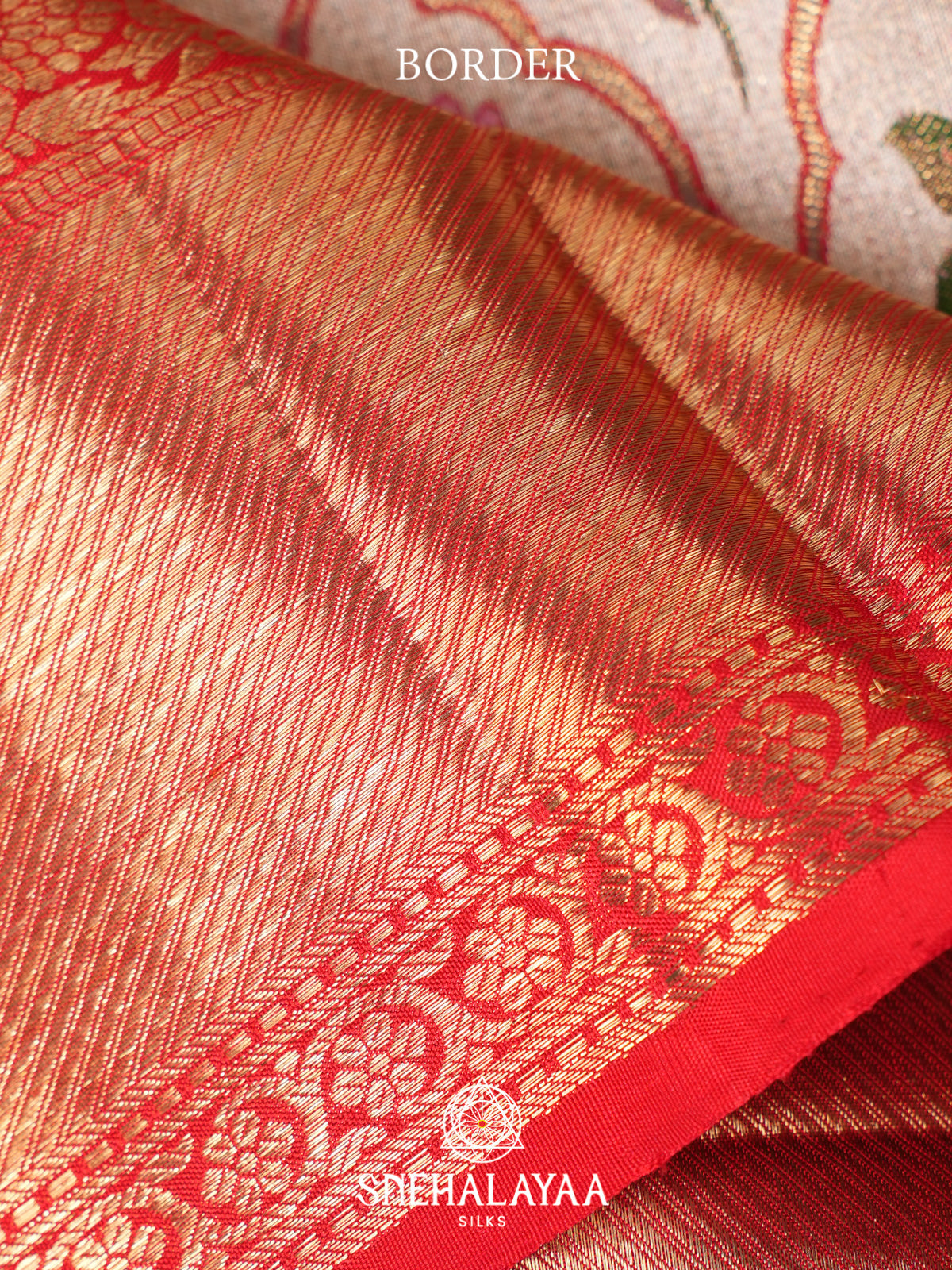 Beige Gold Kanjivaram Silk Saree