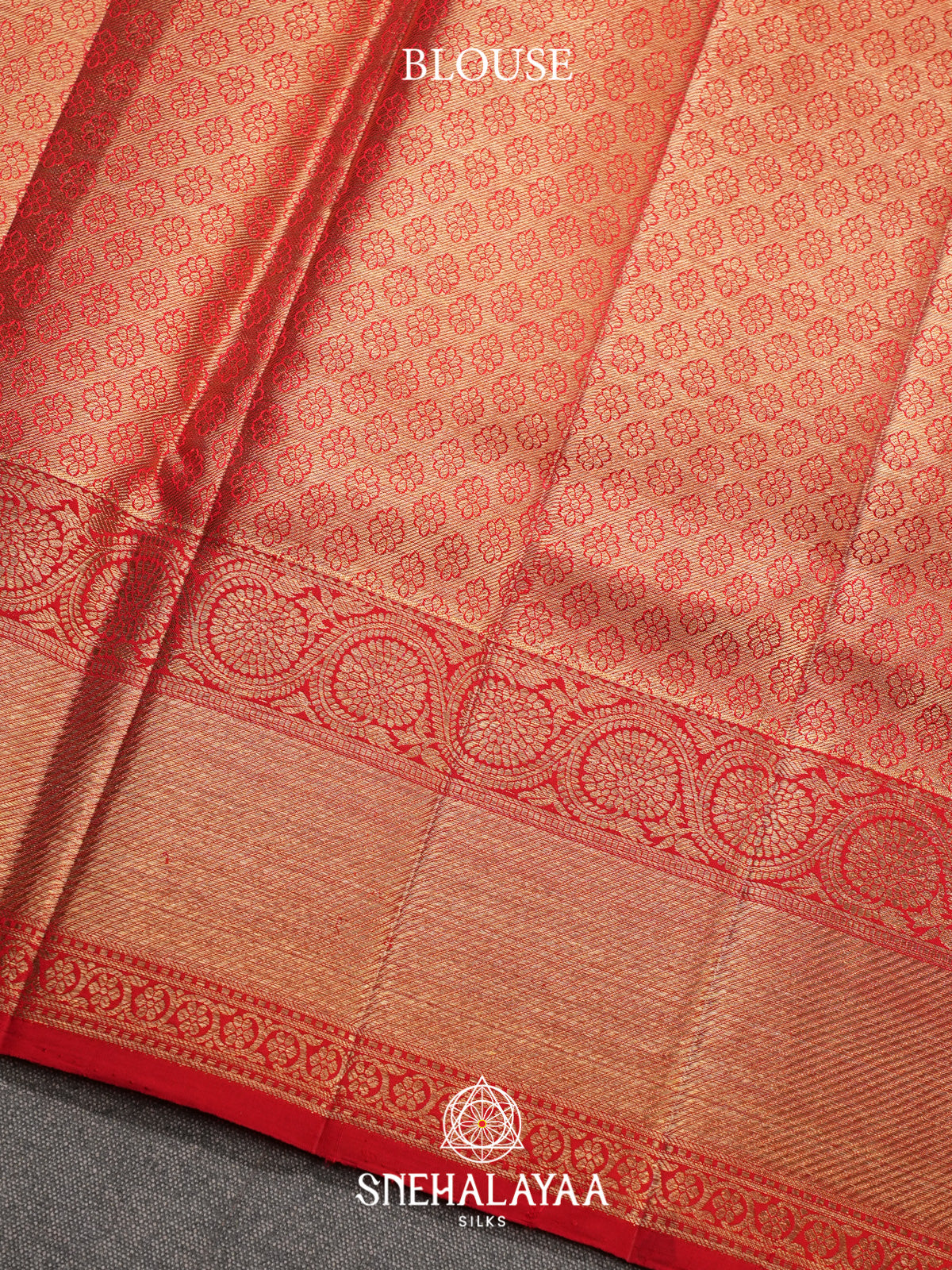 Beige Gold Kanjivaram Silk Saree