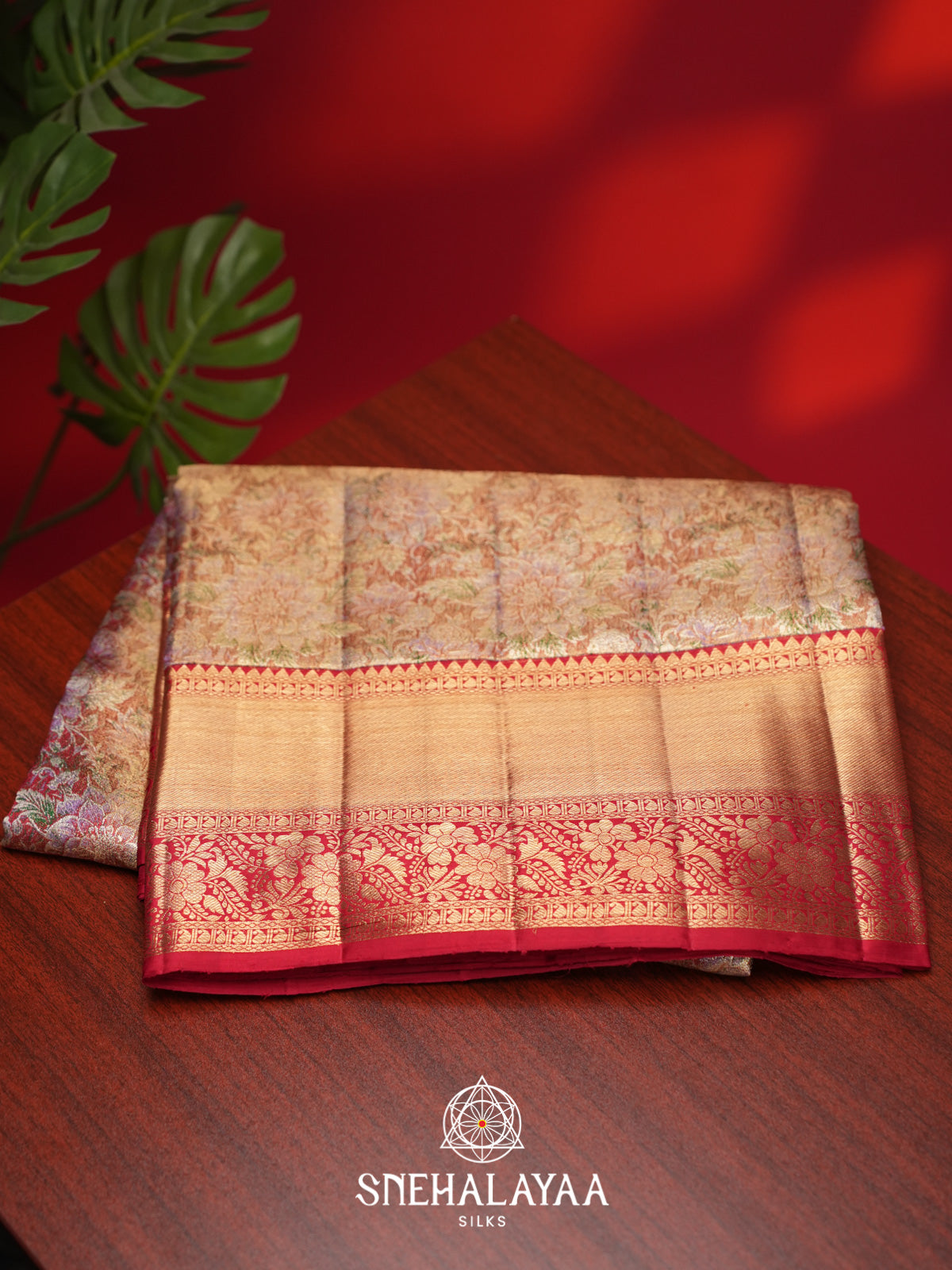 Pale Peach Kanjivaram Silk Saree