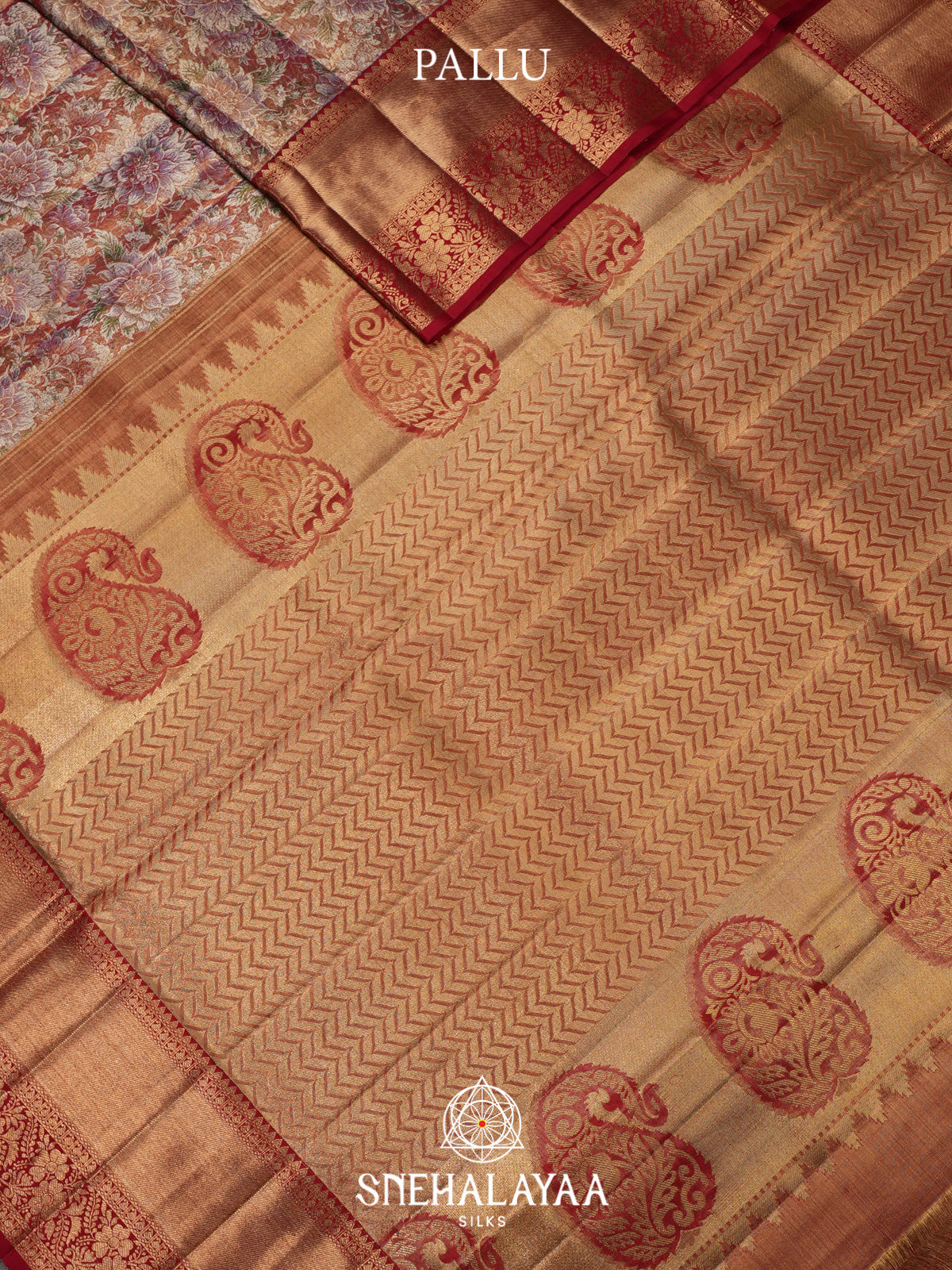 Pale Peach Kanjivaram Silk Saree