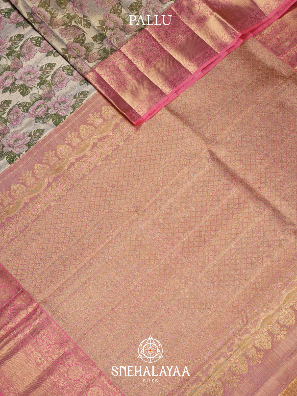 Pale Green Kanjivaram Silk Saree