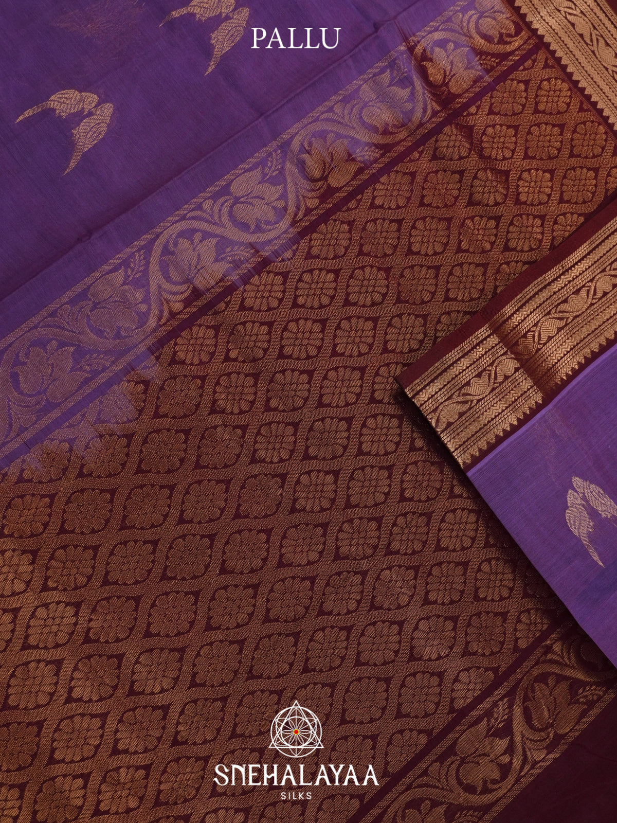 Purple Mangalagiri Silk Cotton Saree
