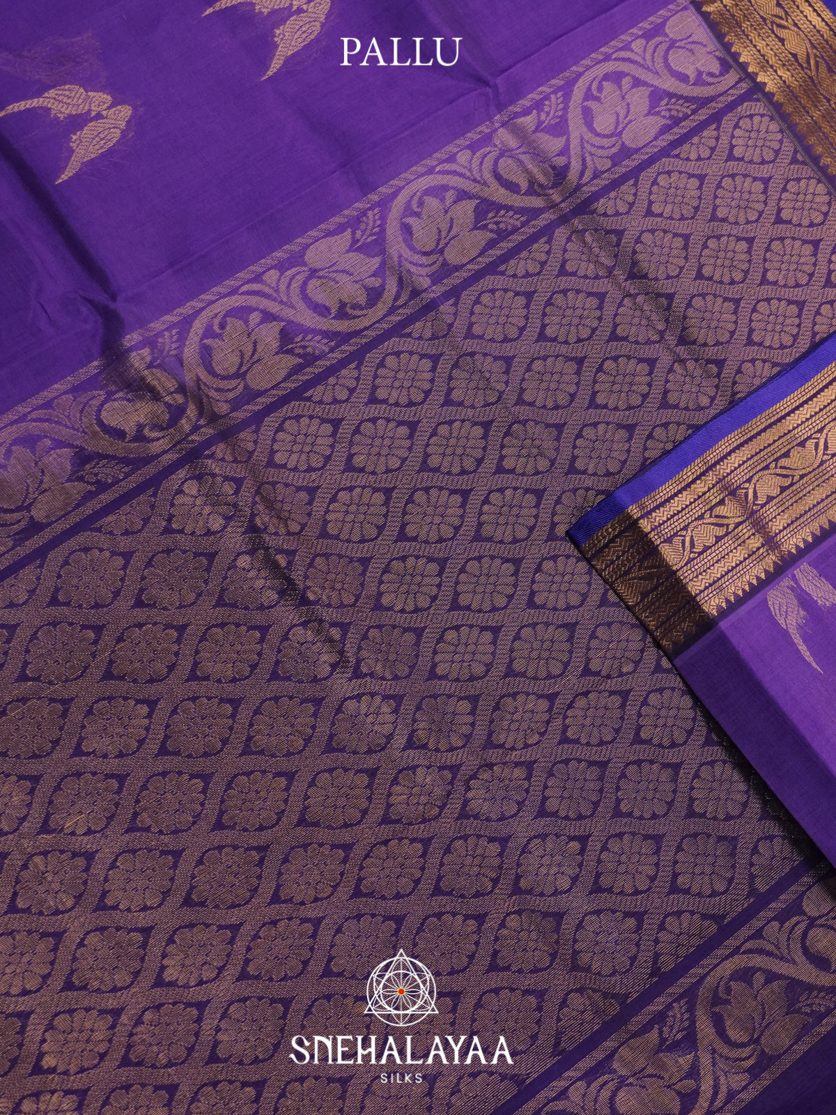 Violet Mangalagiri Silk Cotton Saree