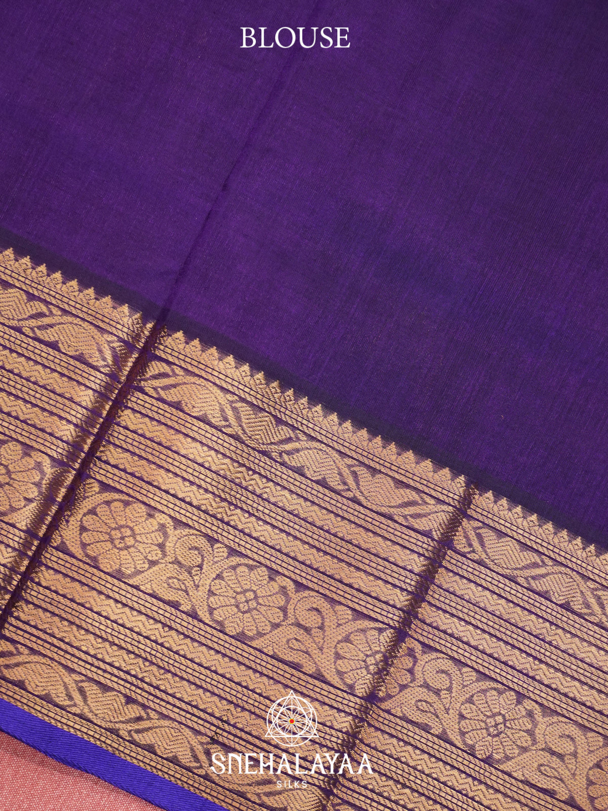 Violet Mangalagiri Silk Cotton Saree