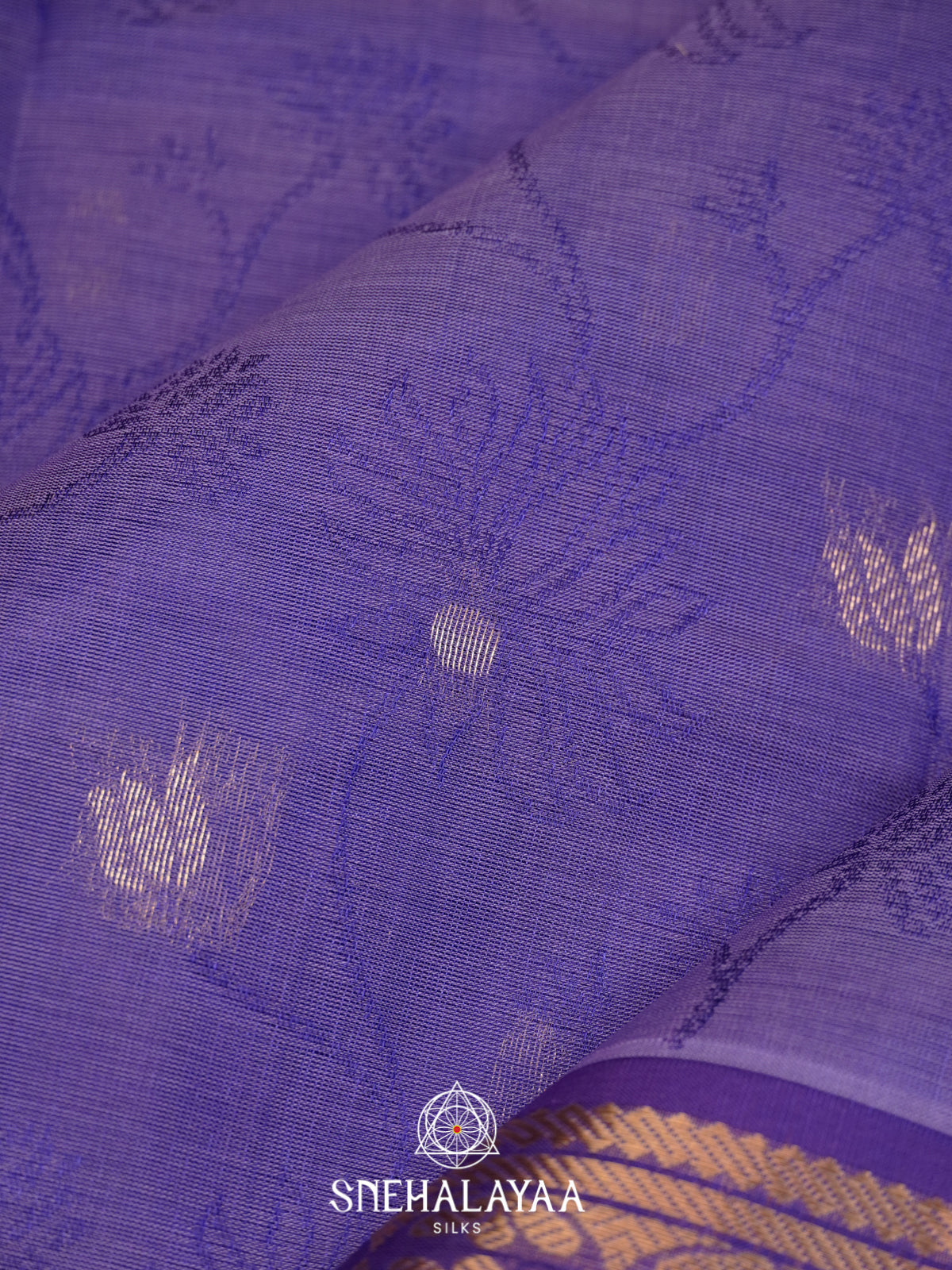 Violet Mangalagiri Silk Cotton Saree