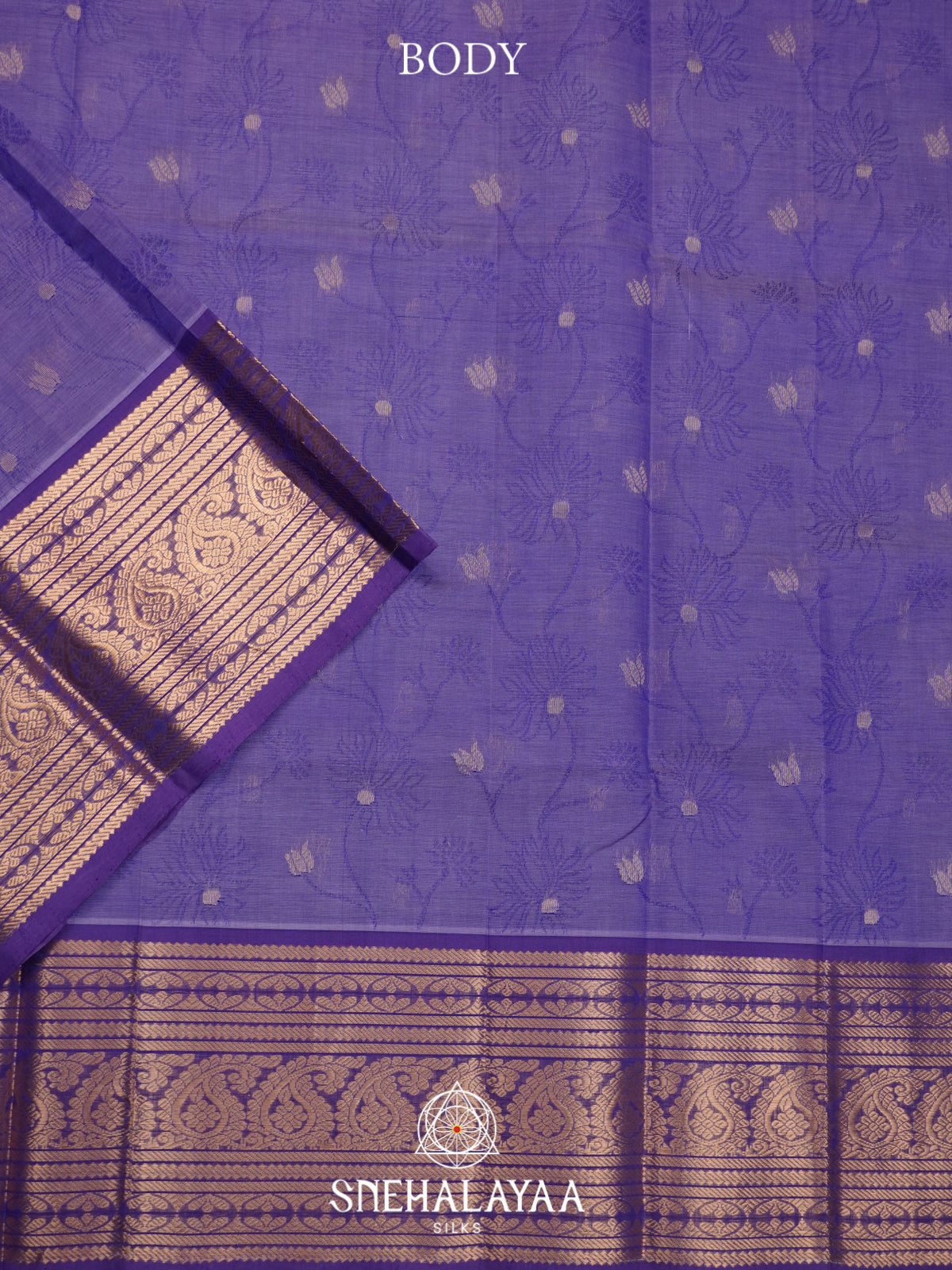 Violet Mangalagiri Silk Cotton Saree