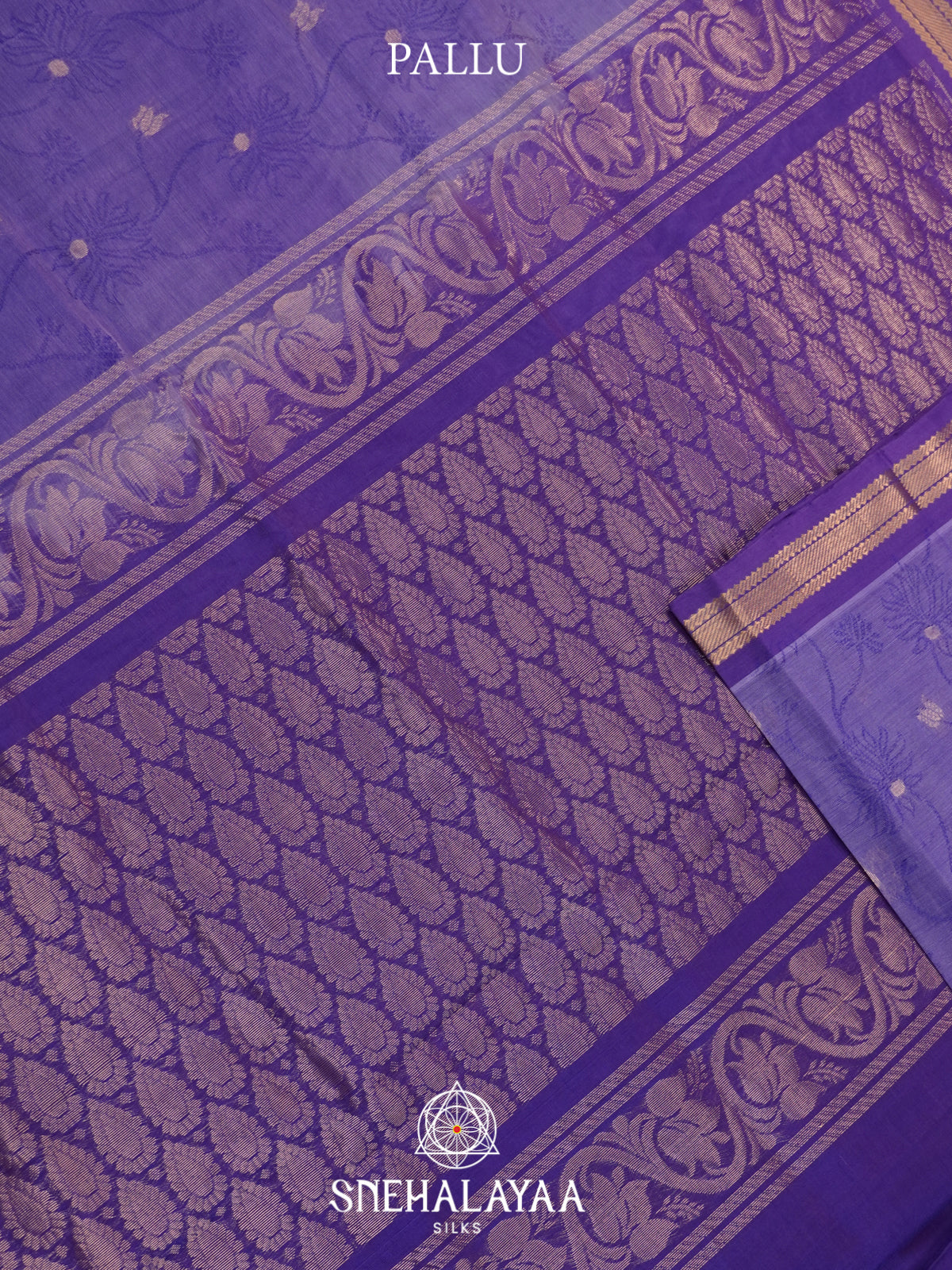 Violet Mangalagiri Silk Cotton Saree