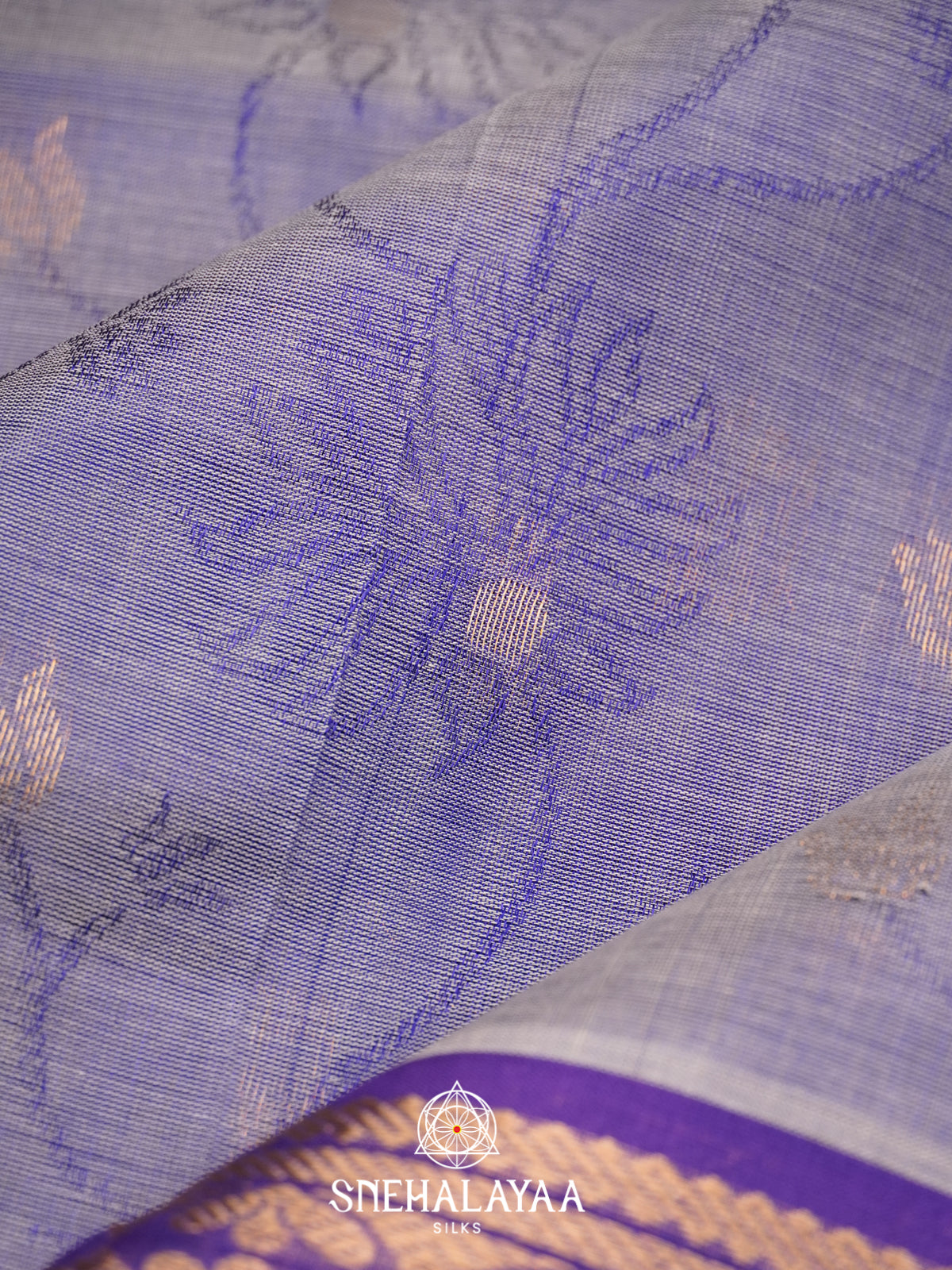 Lavender Mangalagiri Silk Cotton Saree