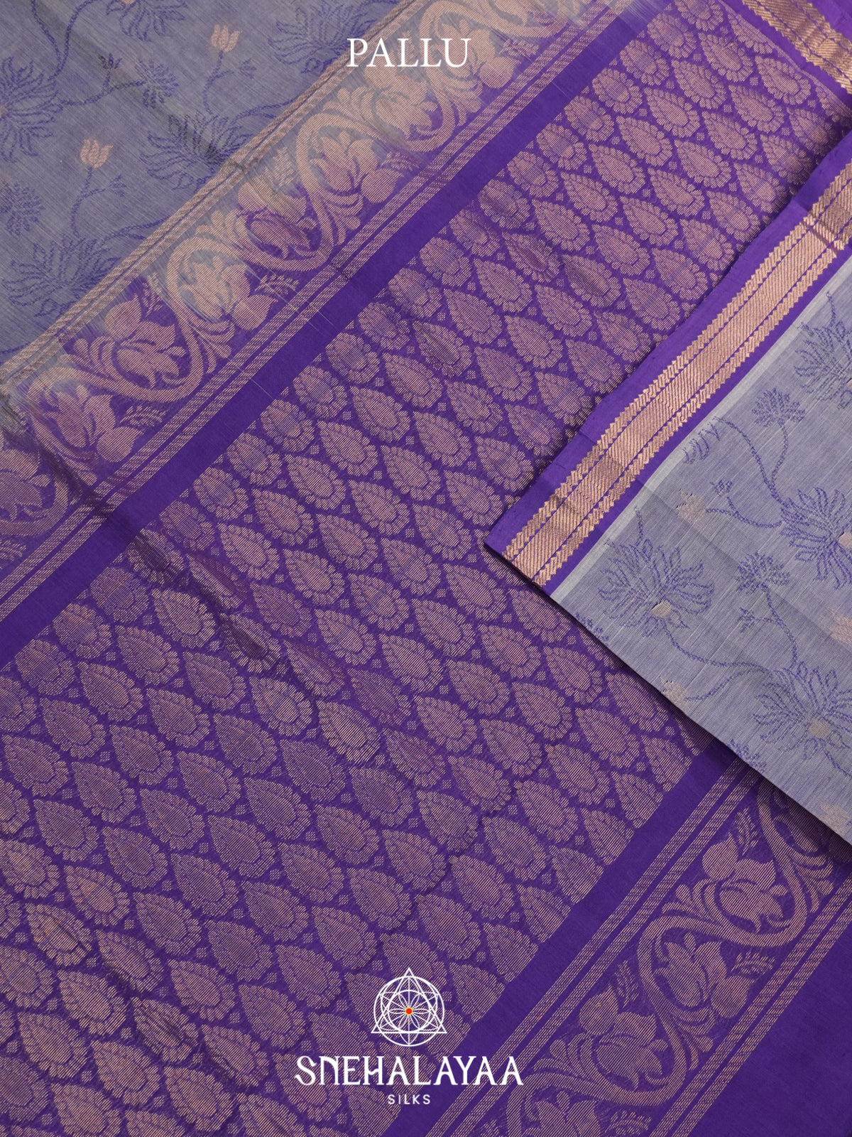 Lavender Mangalagiri Silk Cotton Saree