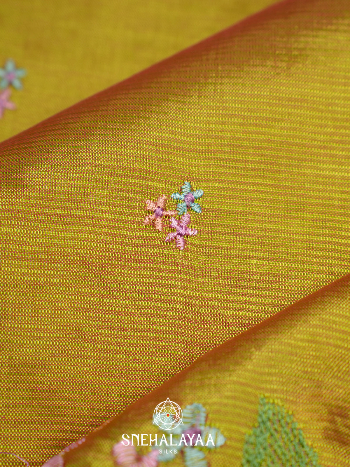 Mustard Gold Mangalagiri Silk Cotton Saree