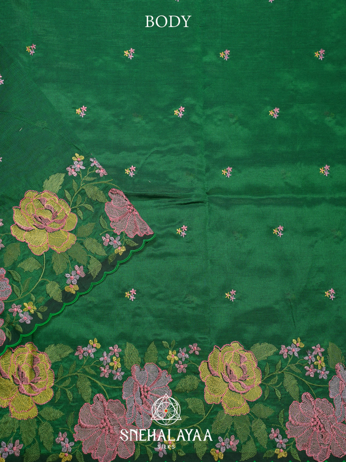 Green Mangalagiri Silk Cotton Saree