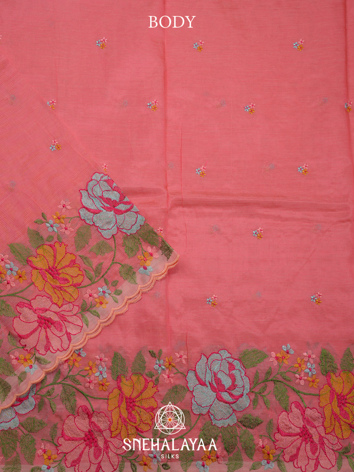 Pink Mangalagiri Silk Cotton Saree