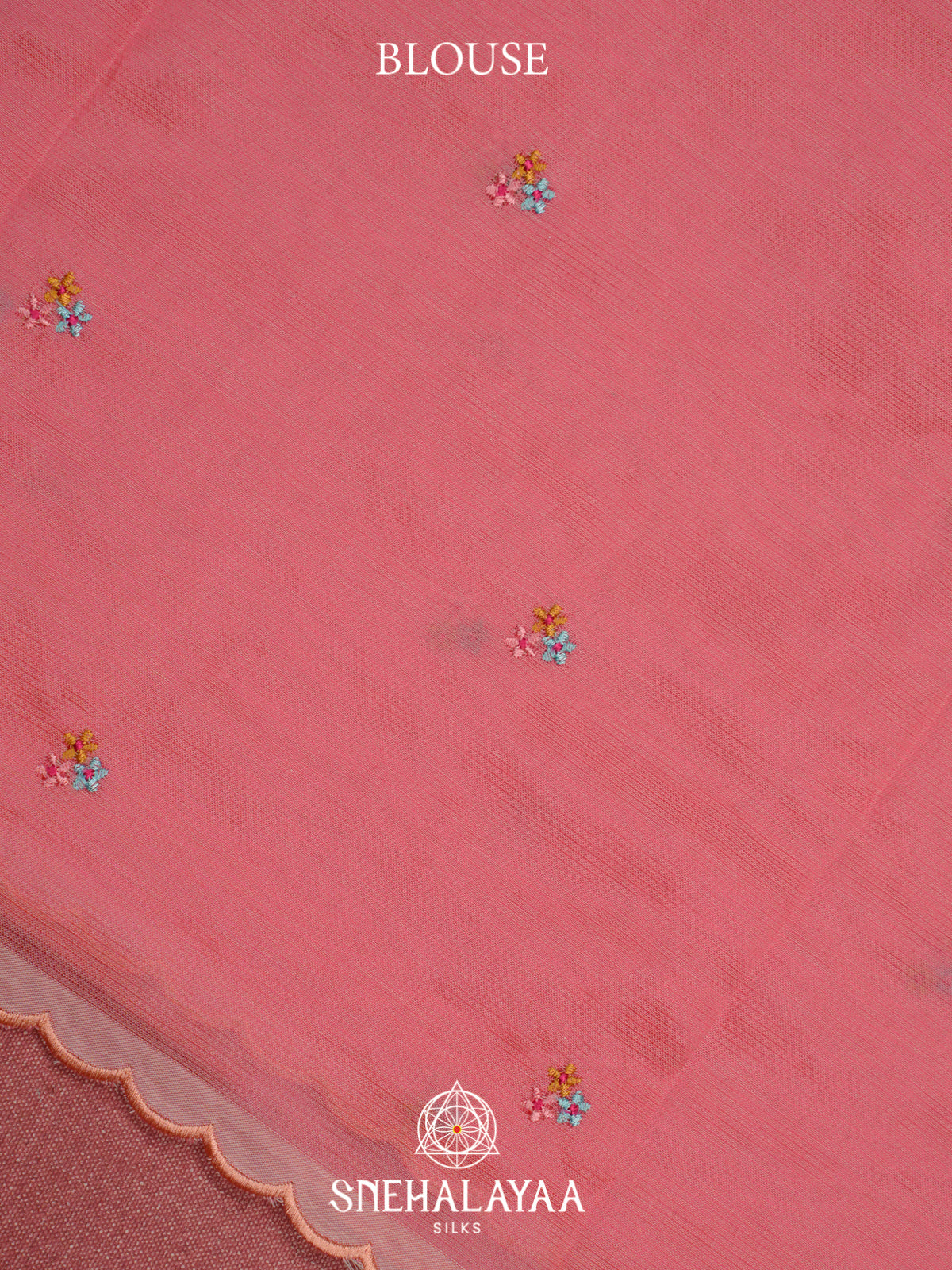 Pink Mangalagiri Silk Cotton Saree