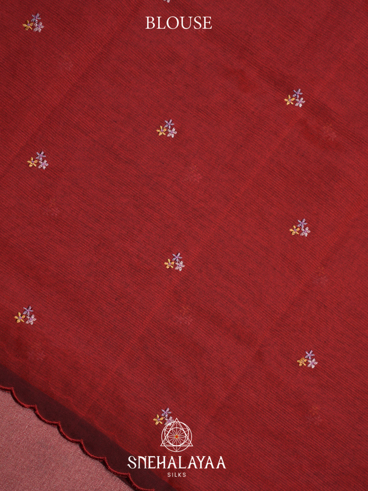 Maroon Mangalagiri Silk Cotton Saree