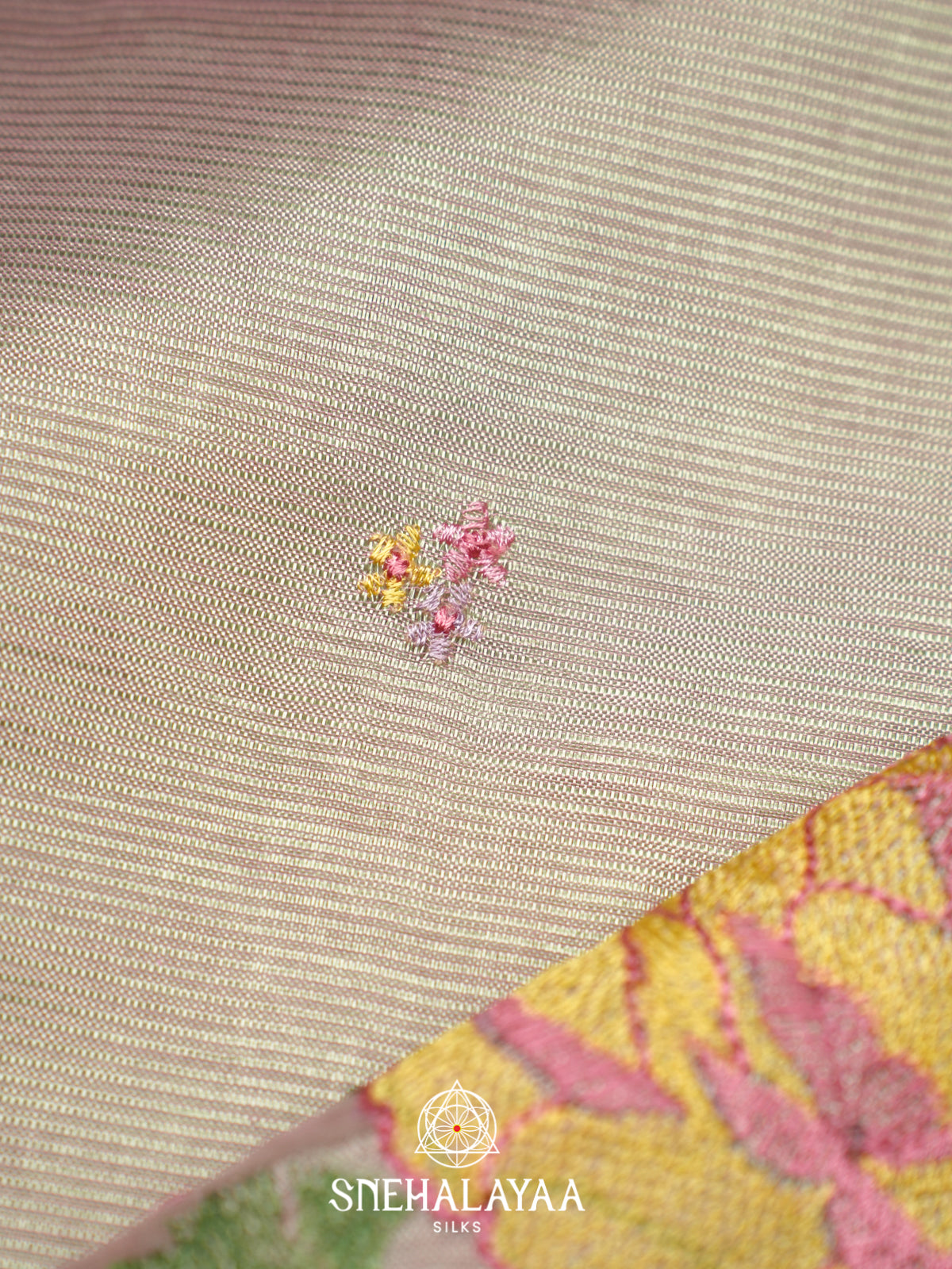 Beige Mangalagiri Silk Cotton Saree