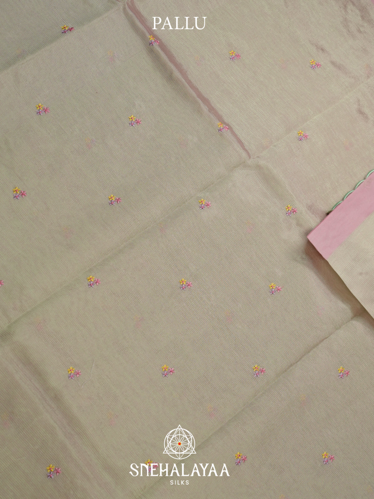 Beige Mangalagiri Silk Cotton Saree