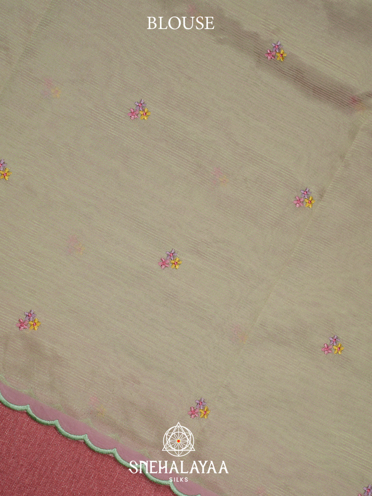 Beige Mangalagiri Silk Cotton Saree