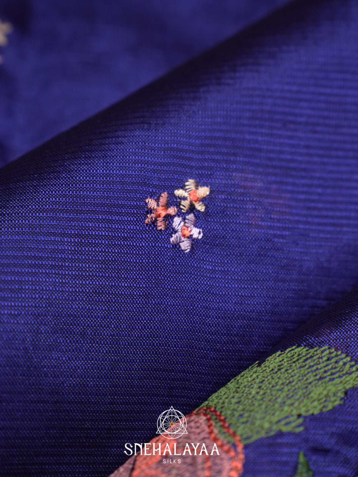 Blue Mangalagiri Silk Cotton Saree