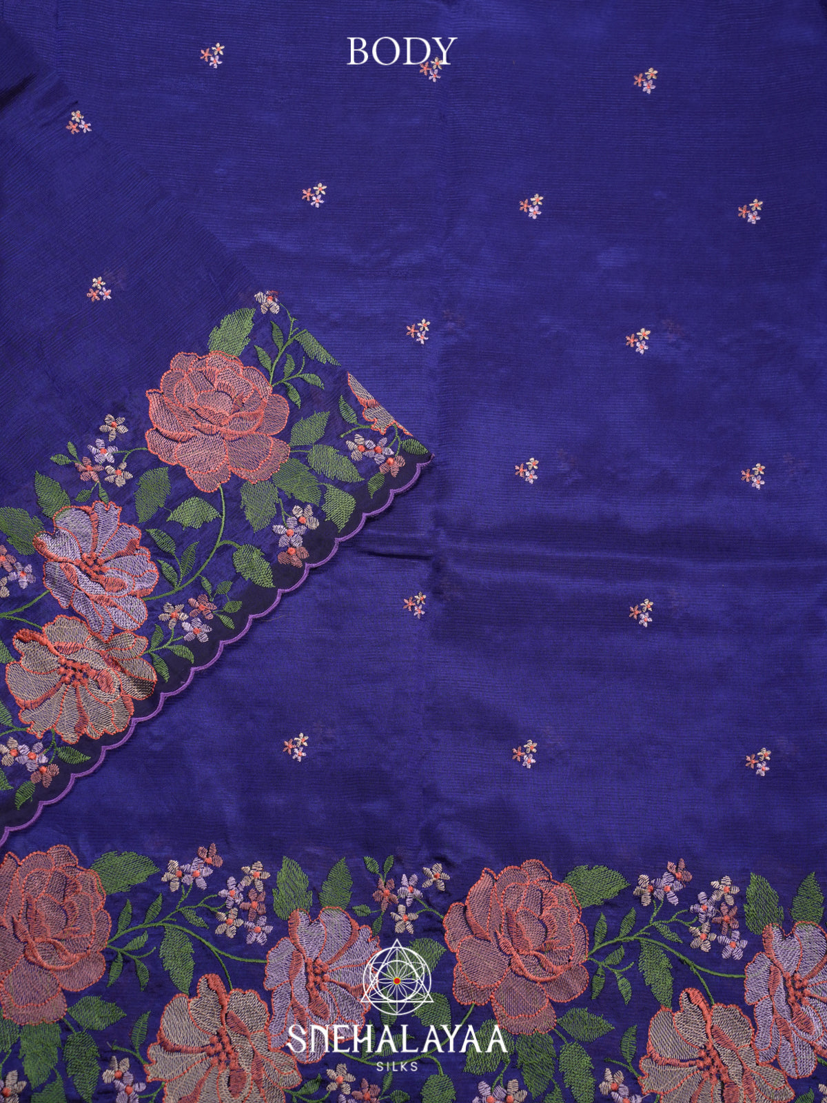 Blue Mangalagiri Silk Cotton Saree