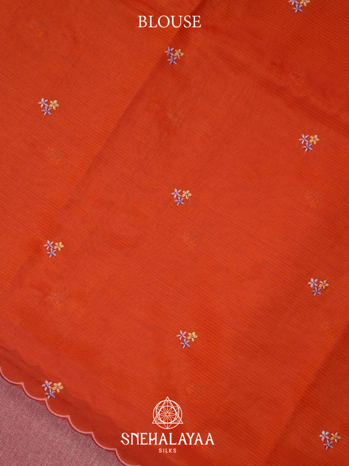 Orange Mangalagiri Silk Cotton Saree