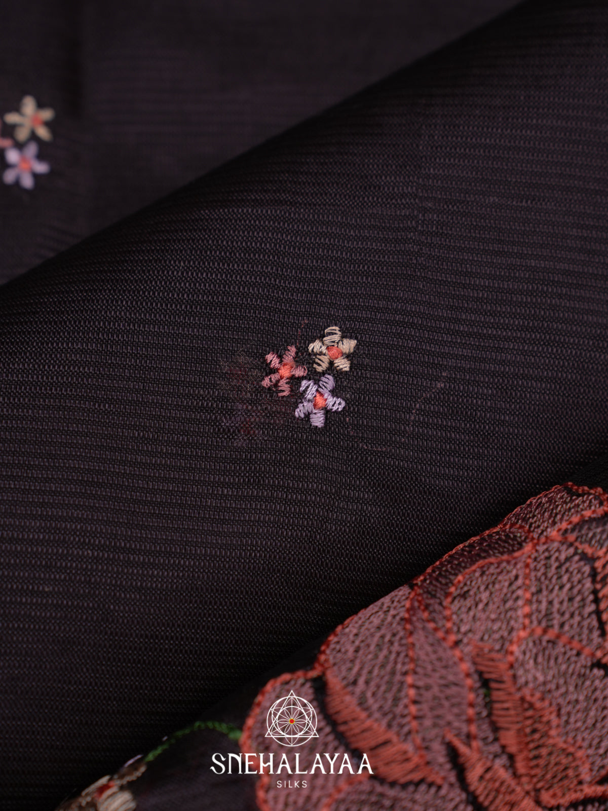 Black Mangalagiri Silk Cotton Saree