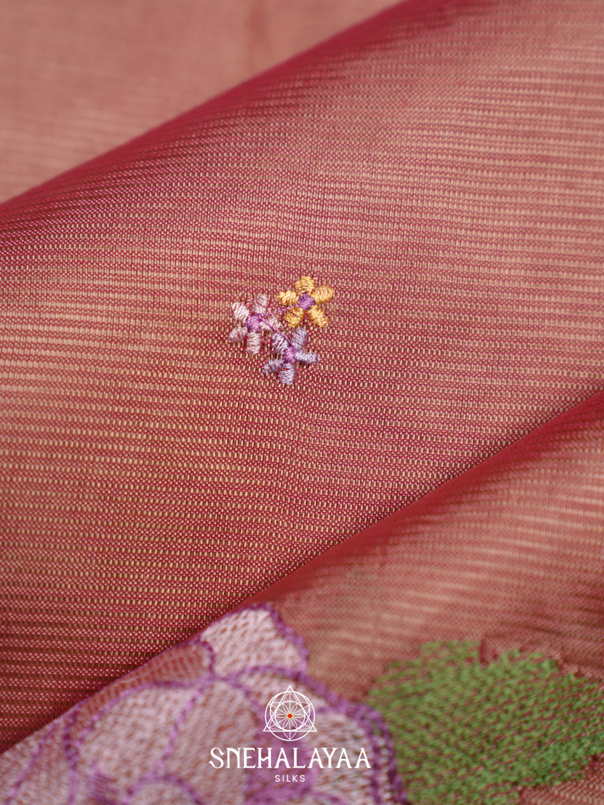 Peach Mangalagiri Silk Cotton Saree