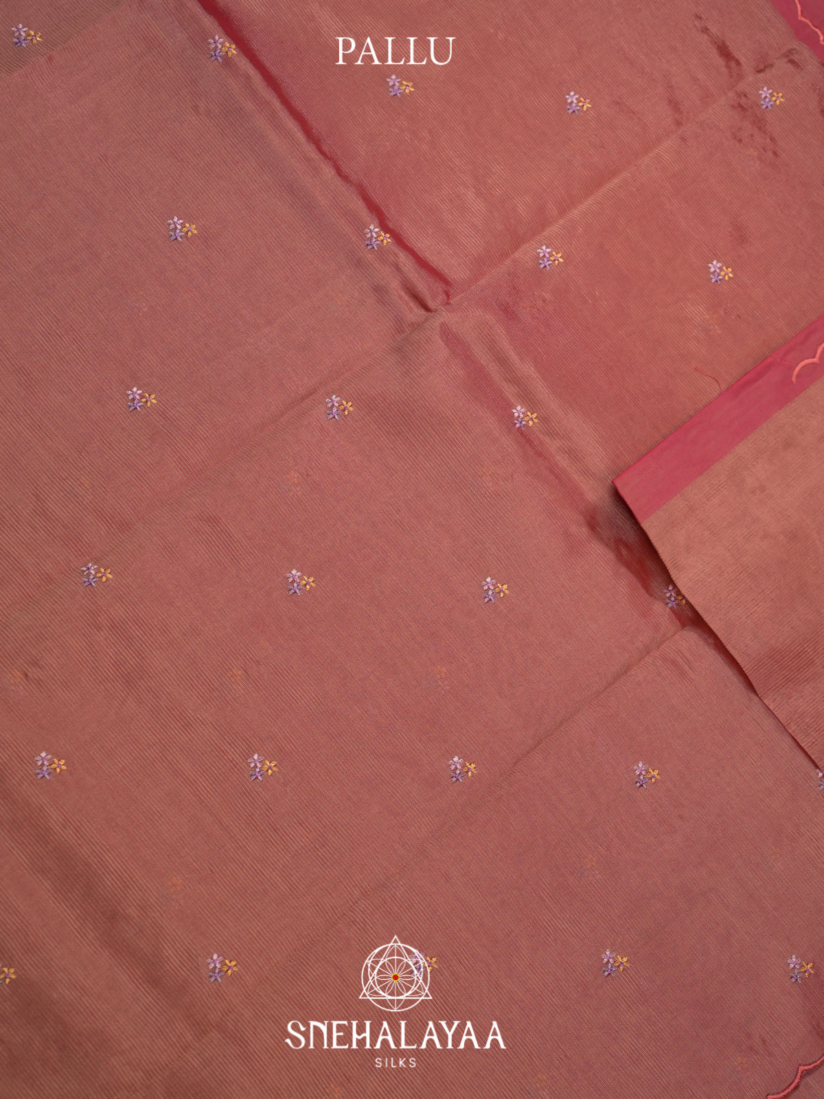 Peach Mangalagiri Silk Cotton Saree