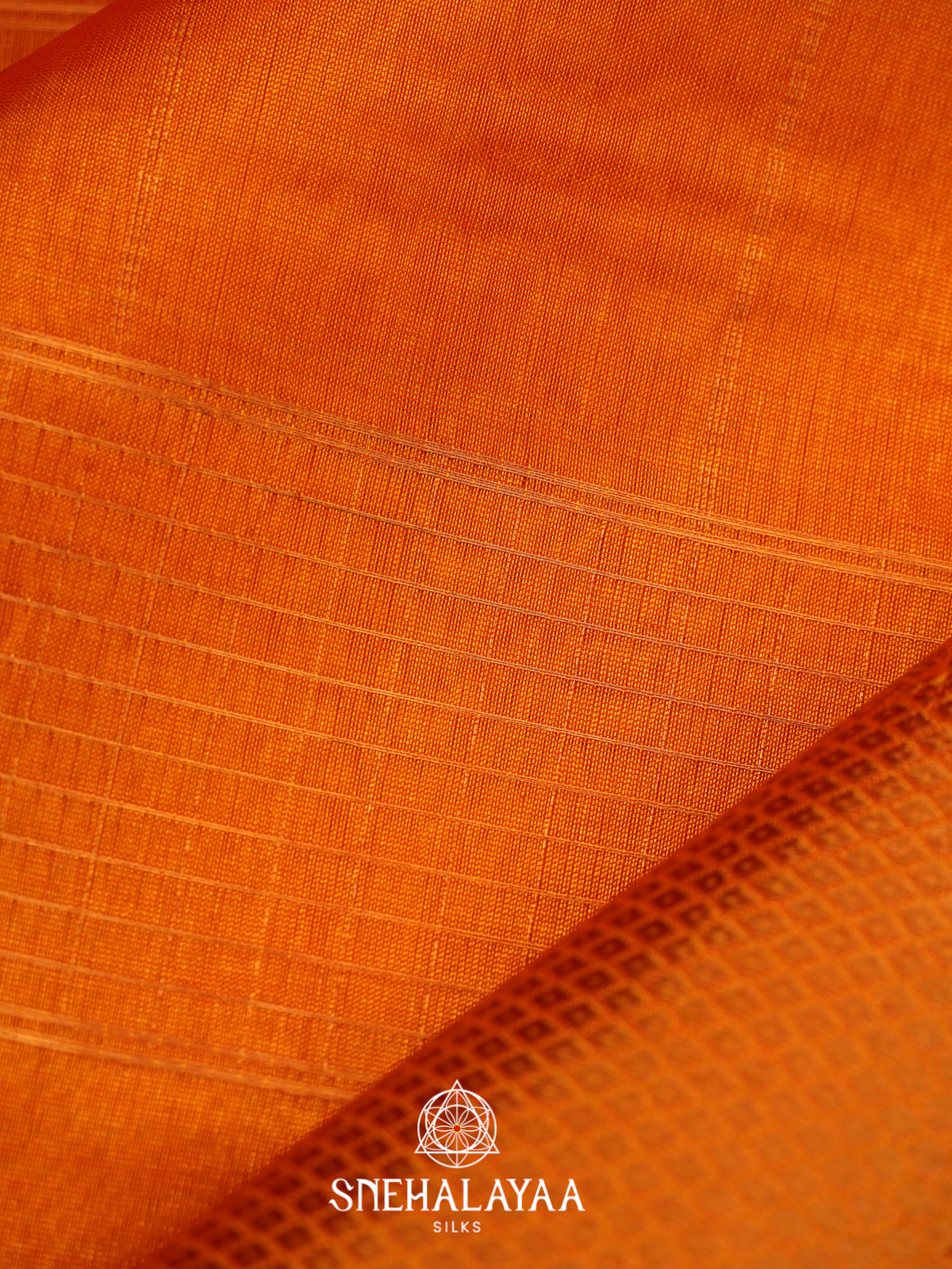 Orange Mangalagiri Silk Cotton Saree