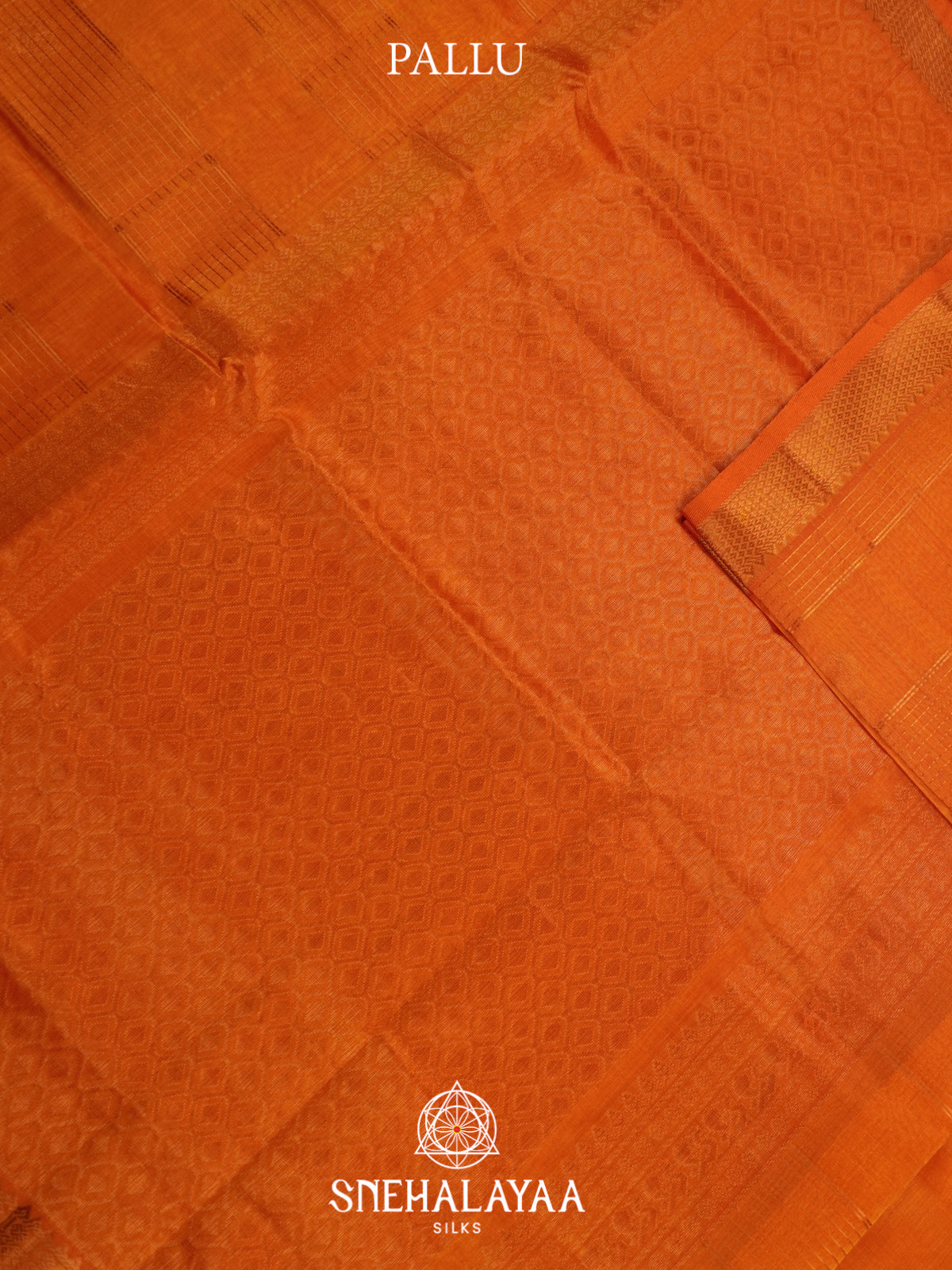 Orange Mangalagiri Silk Cotton Saree