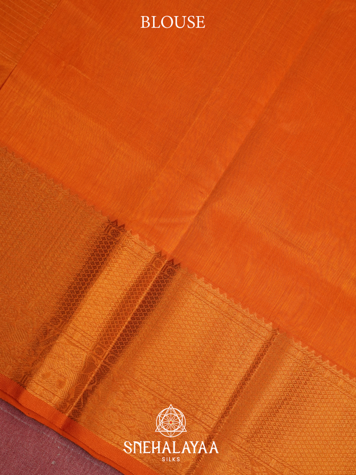 Orange Mangalagiri Silk Cotton Saree