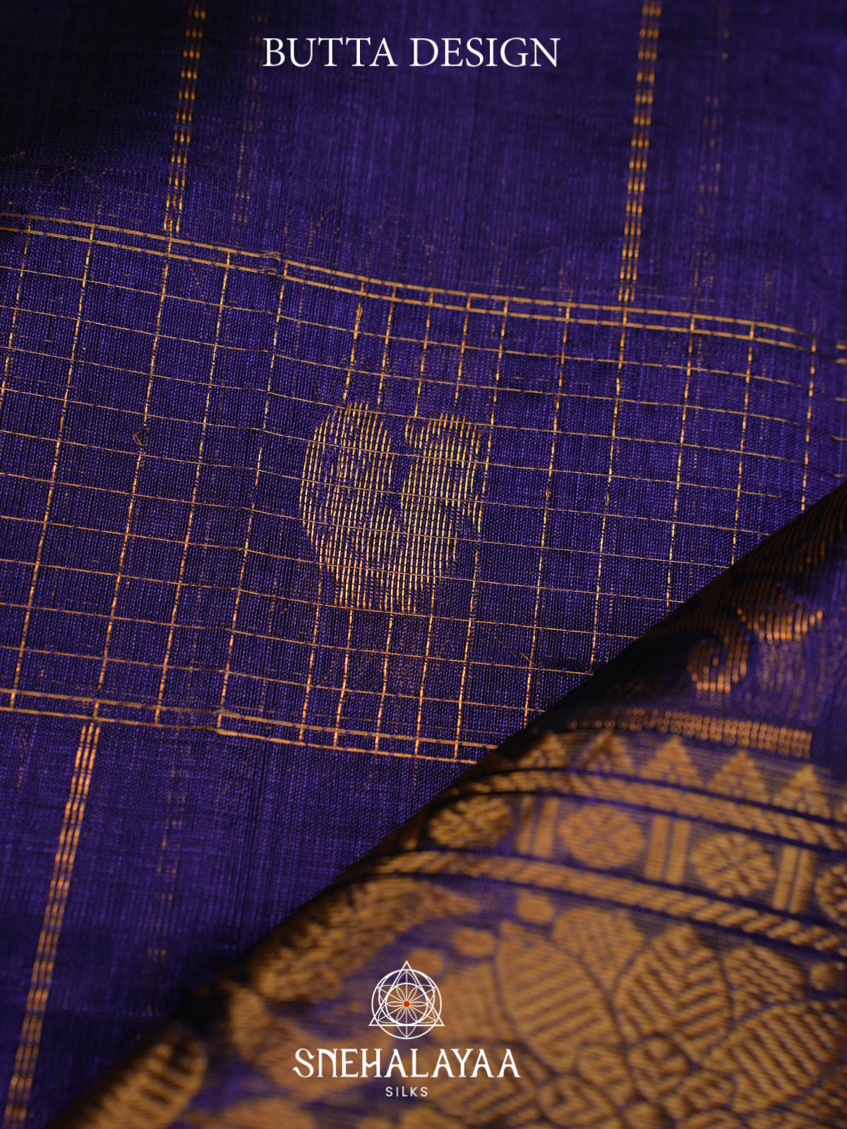 Navy Blue Mangalagiri Silk Cotton Saree
