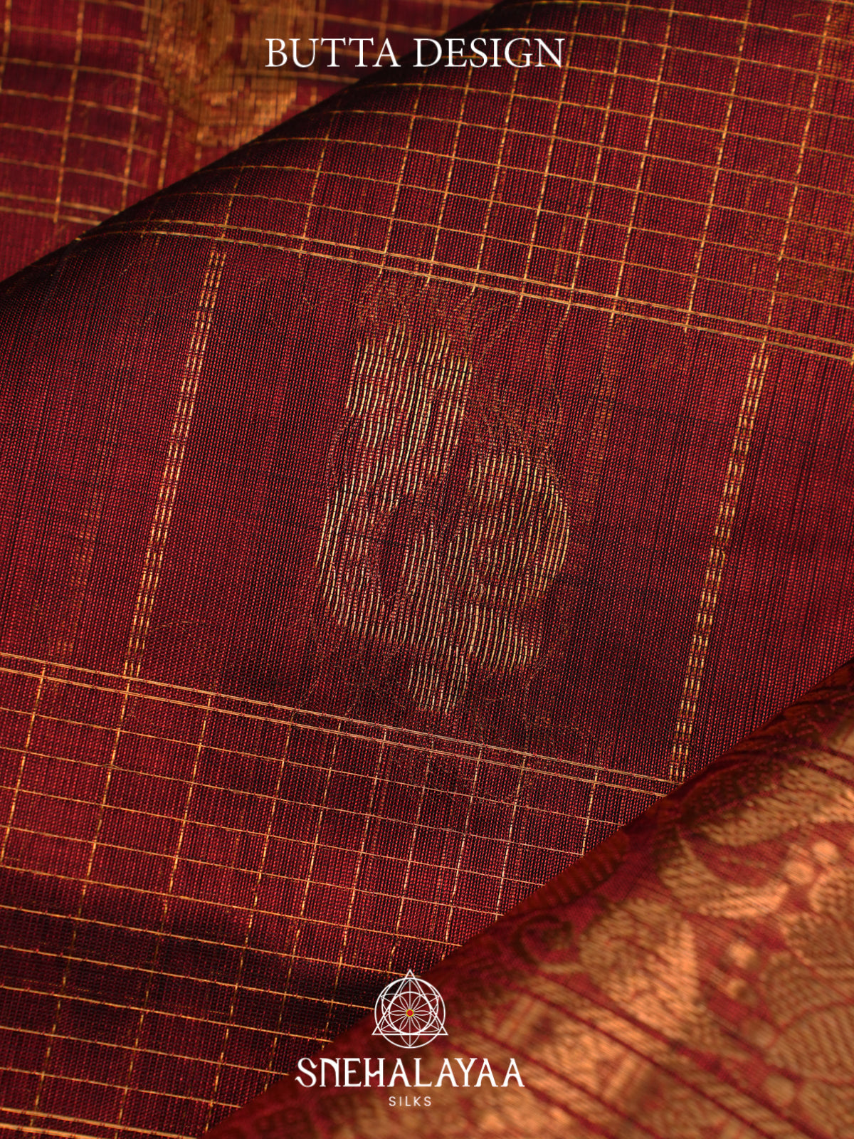 Maroon Mangalagiri Silk Cotton Saree