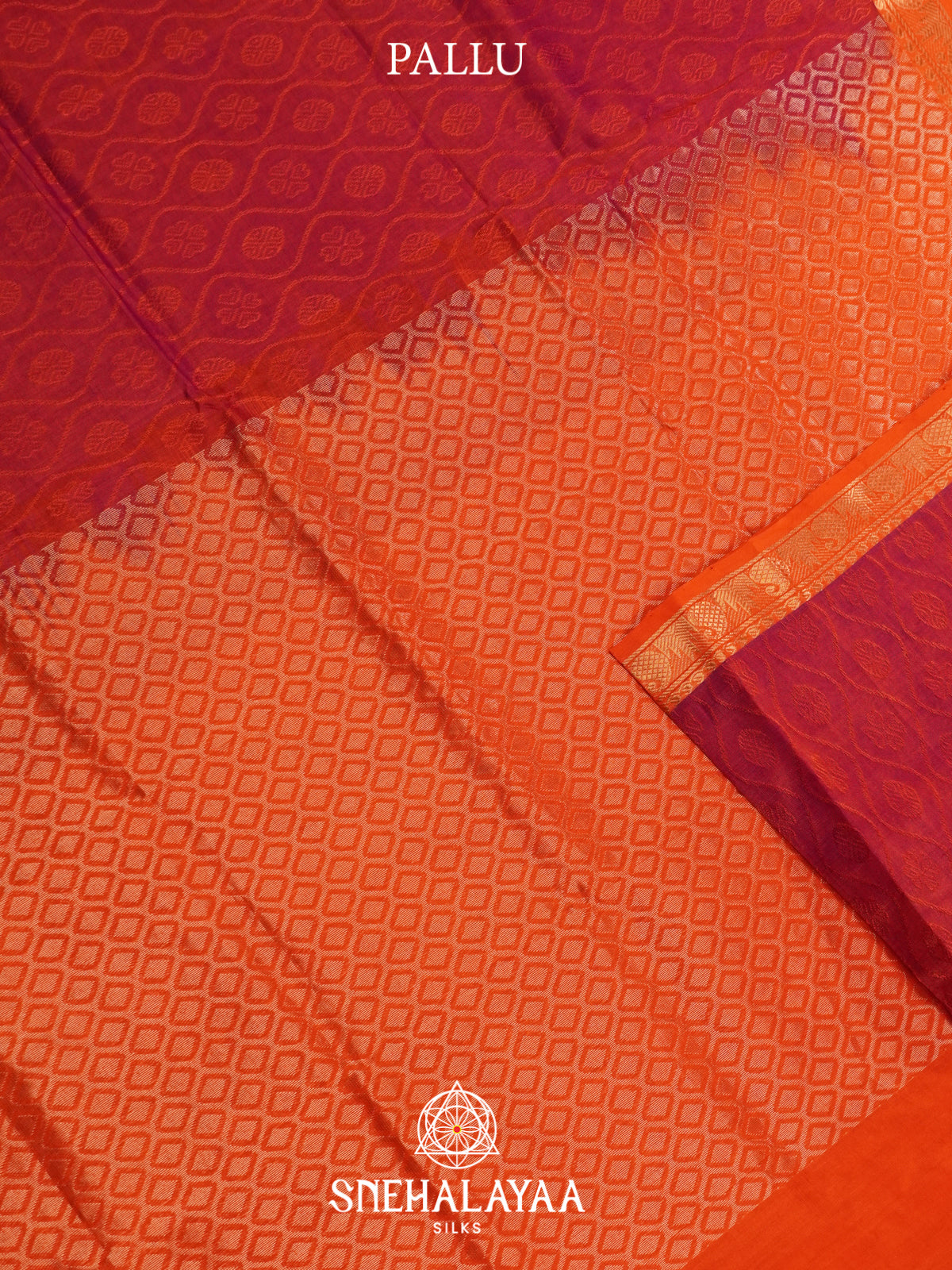 Coral Red Mangalagiri Silk Cotton Saree