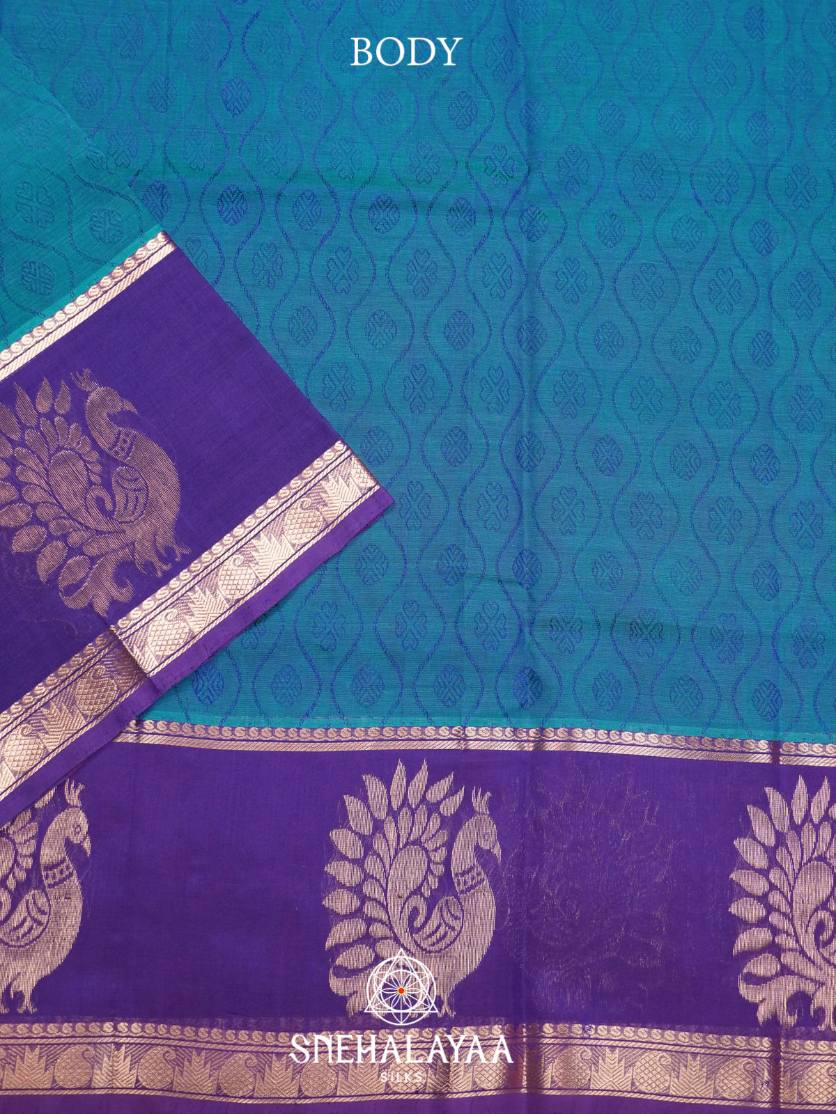 Blue Mangalagiri Silk Cotton Saree