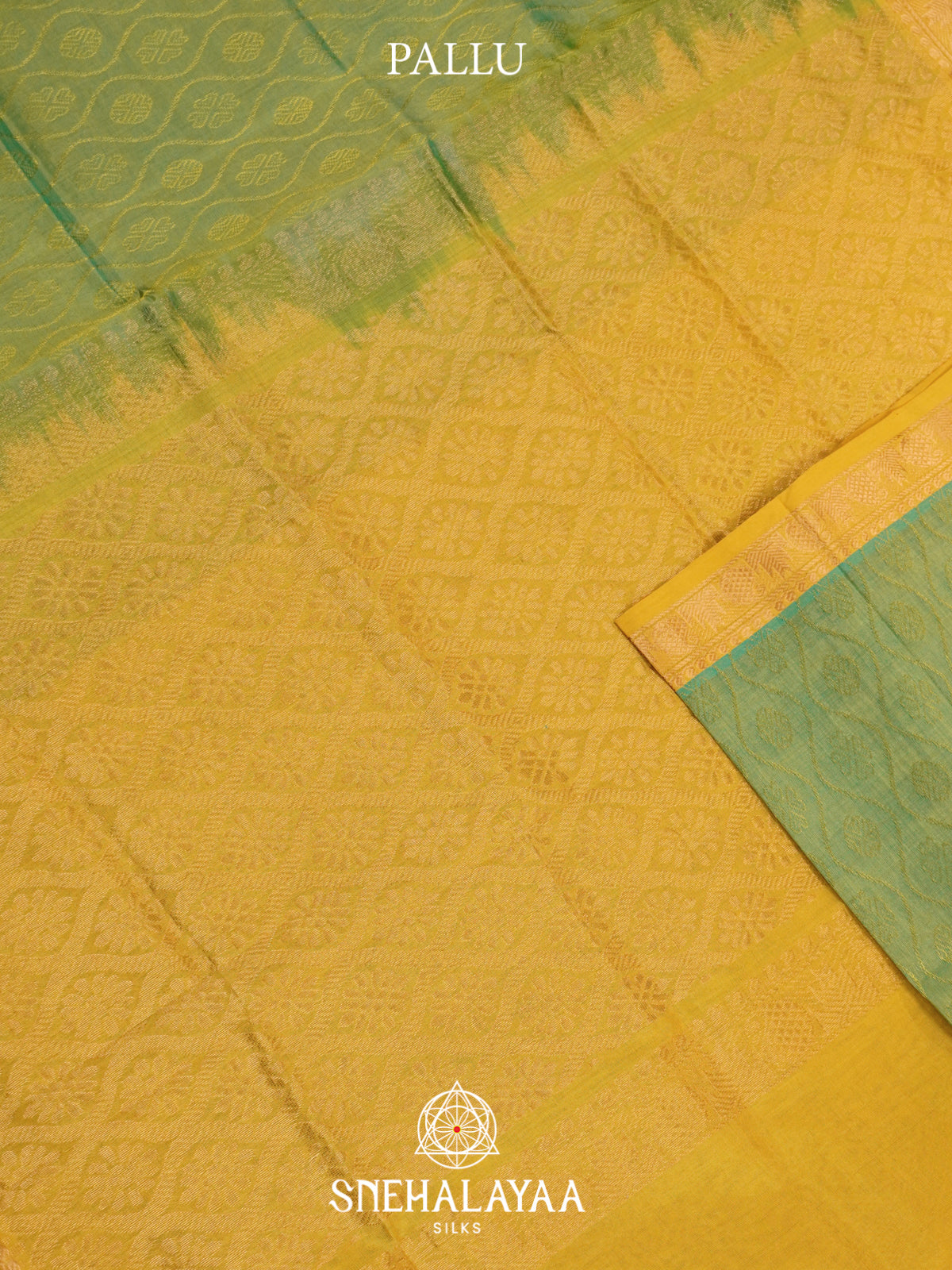 Sage Green Mangalagiri Silk Cotton Saree