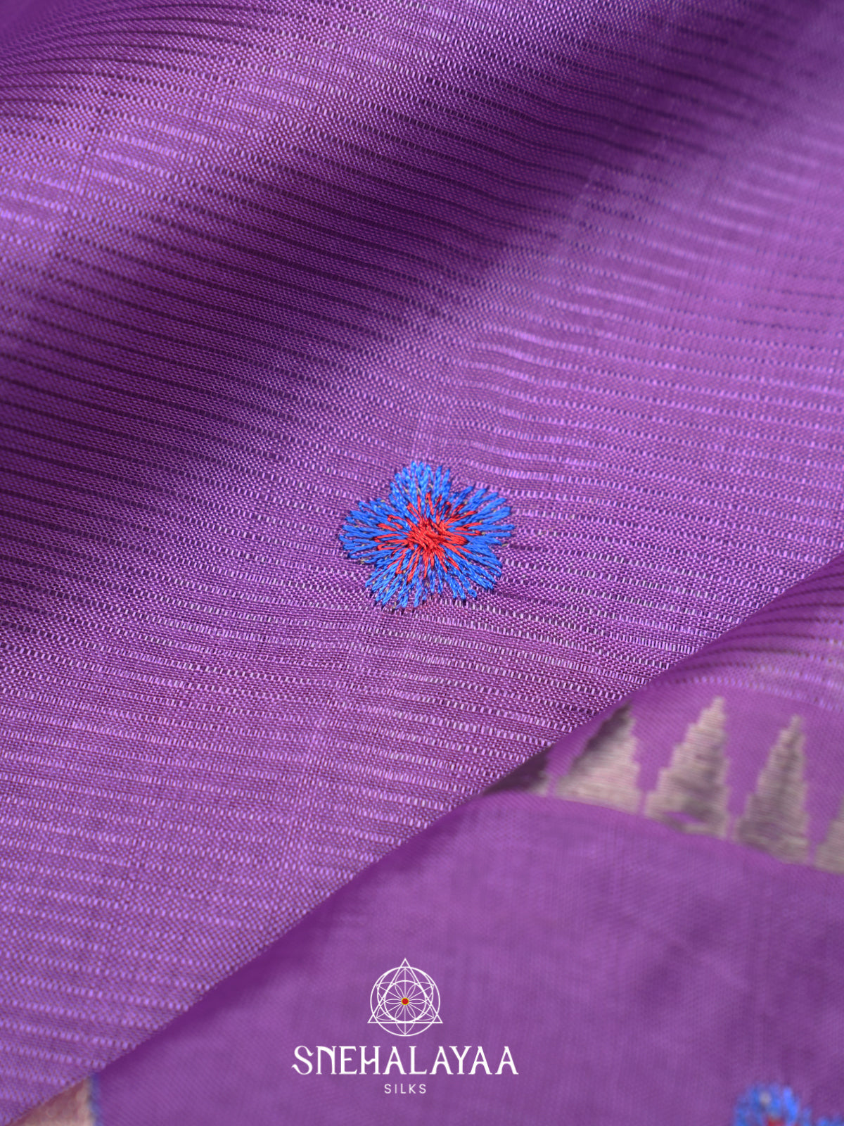 Lavender Mangalagiri Silk Cotton Saree