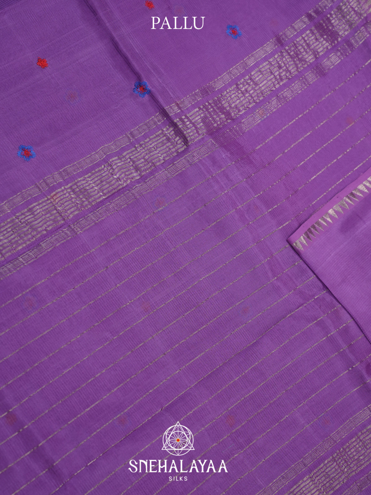 Lavender Mangalagiri Silk Cotton Saree