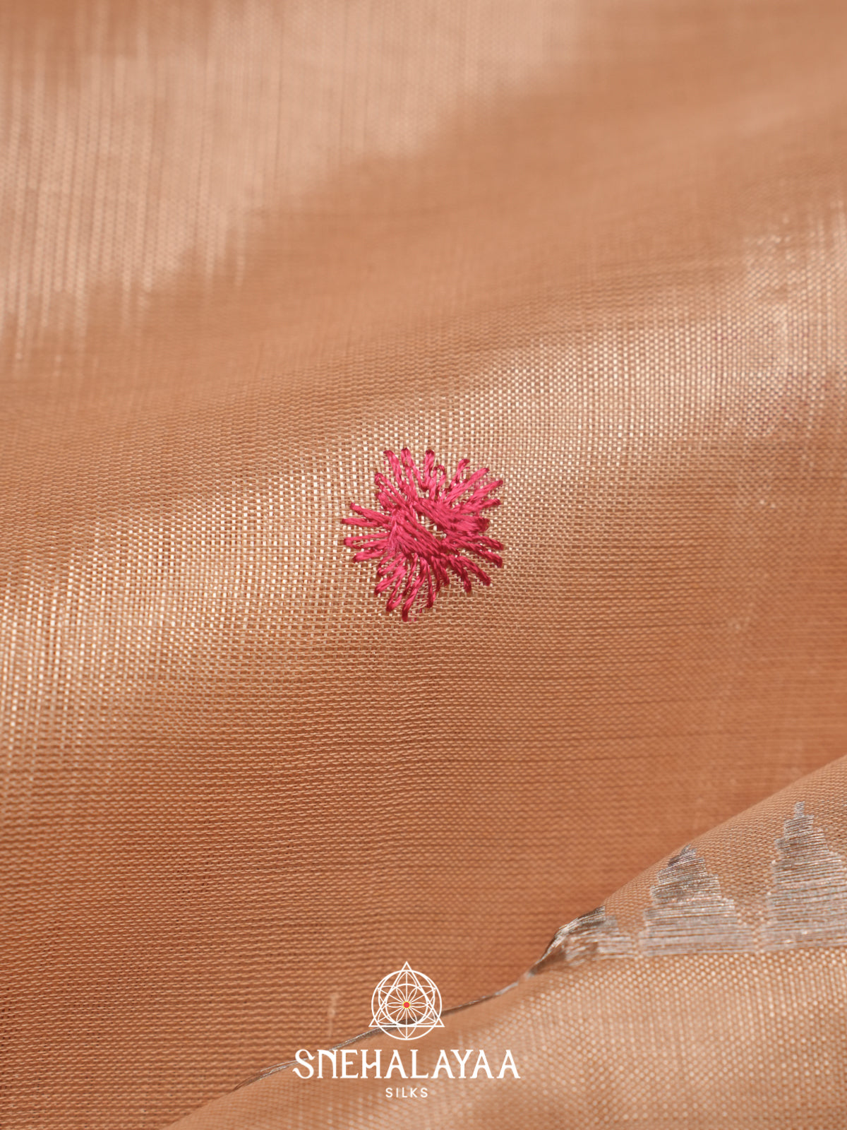 Beige Mangalagiri Silk Cotton Saree