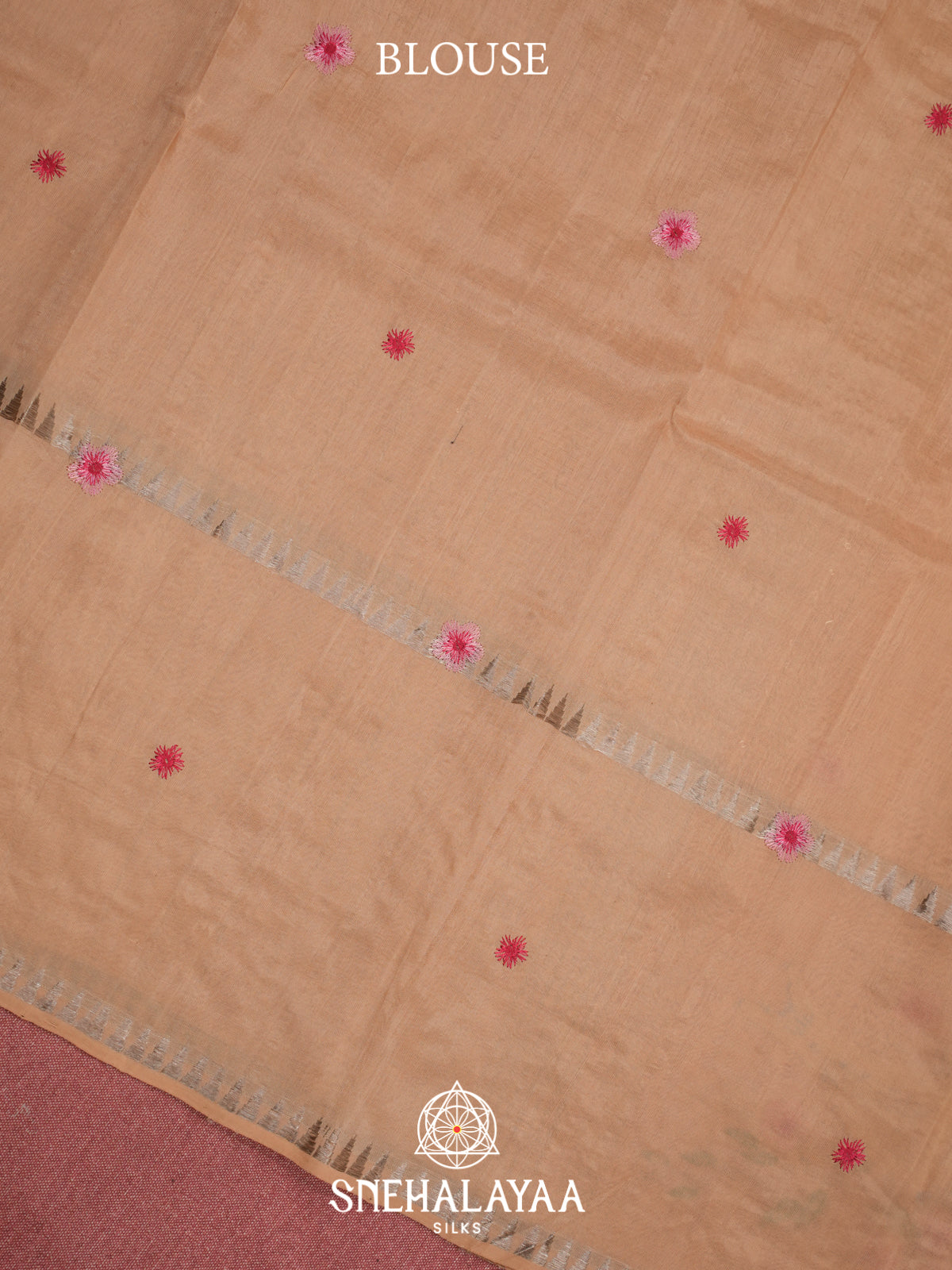 Beige Mangalagiri Silk Cotton Saree